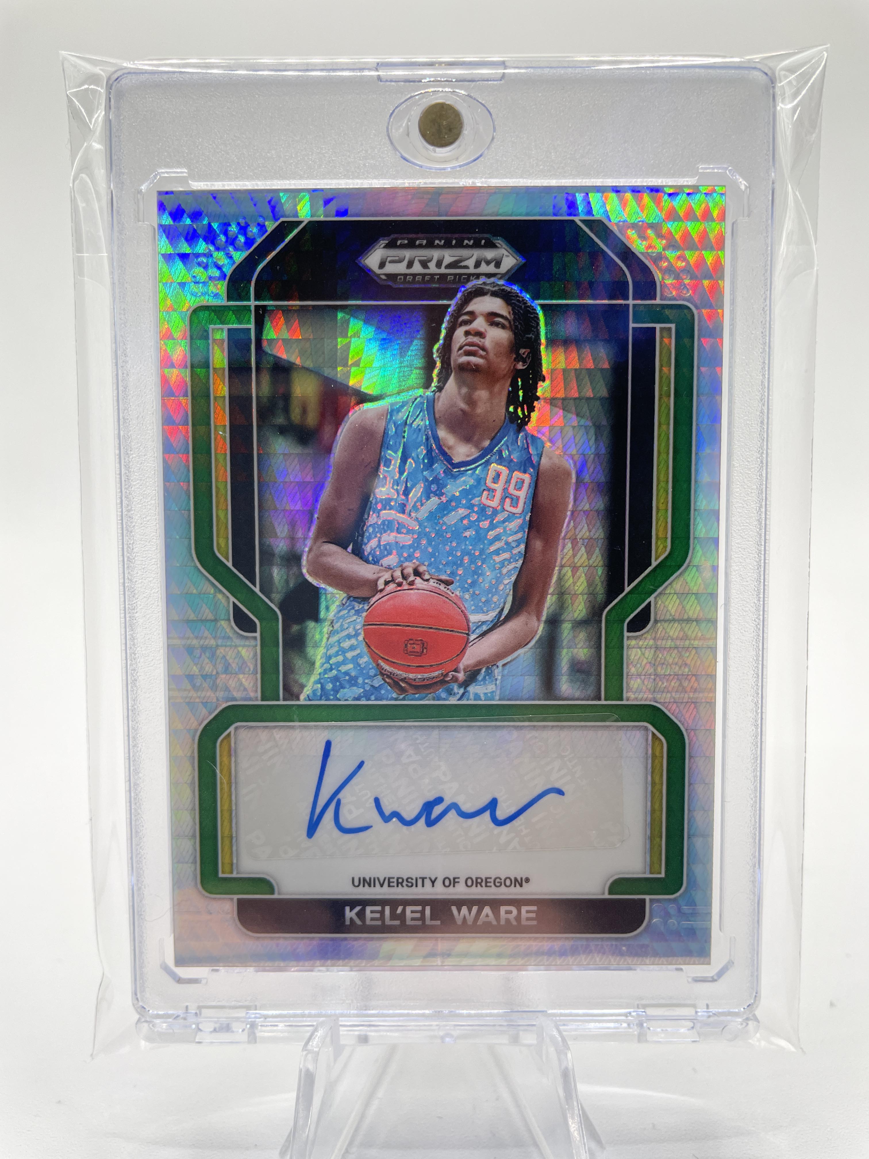 2022-23 Panini Prizm Draft Picks Kel'El Ware Hyper Prizm Rookie Auto #FS-KEL