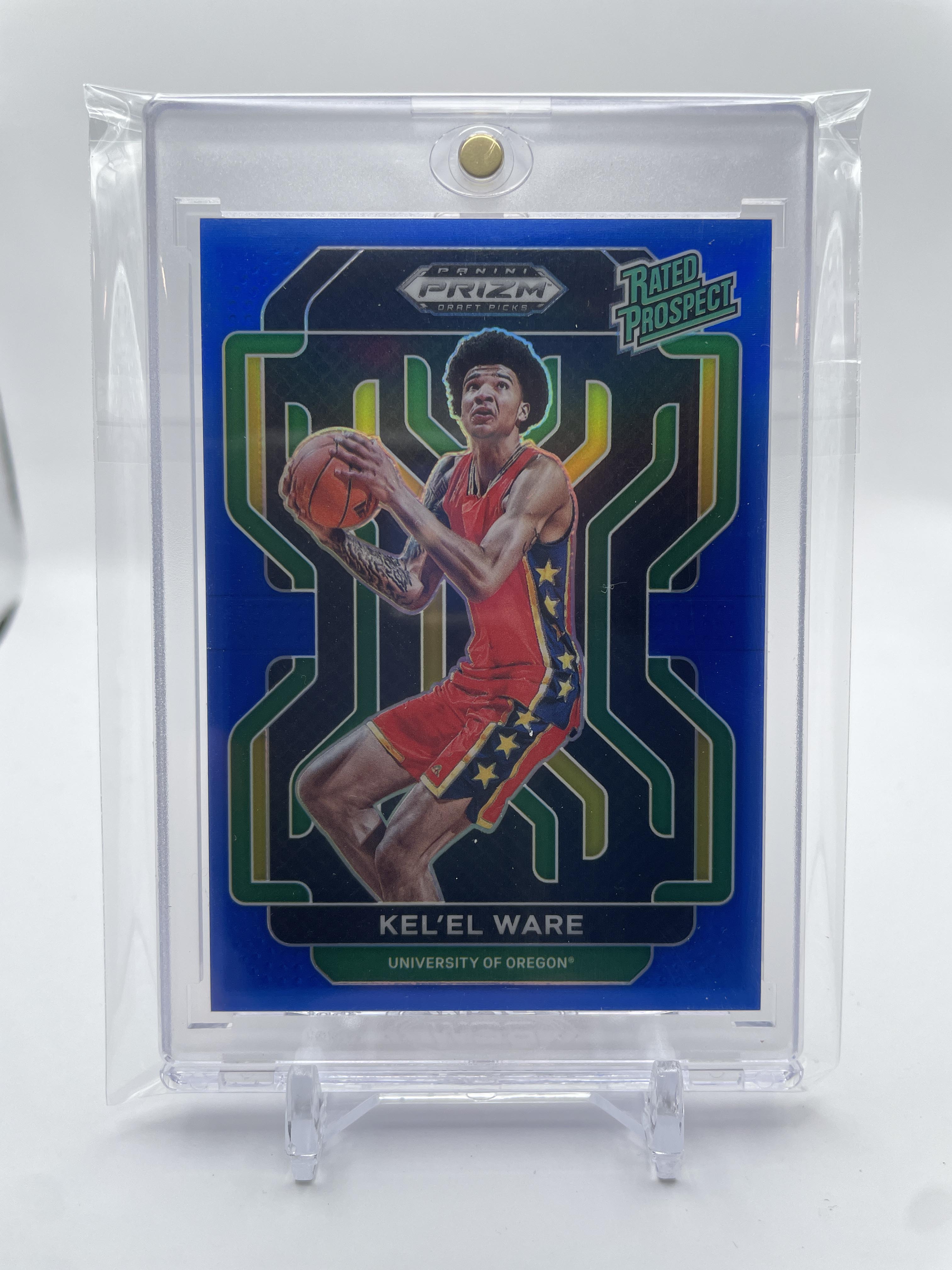 2022-23 Panini Prizm Draft Picks Kel'El Ware Rated Prospect Blue Prizm RC /199