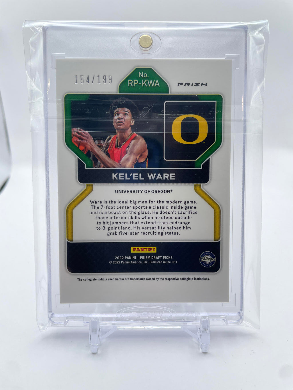 2022-23 Panini Prizm Draft Picks Kel'El Ware Rated Prospect Blue Prizm RC /199