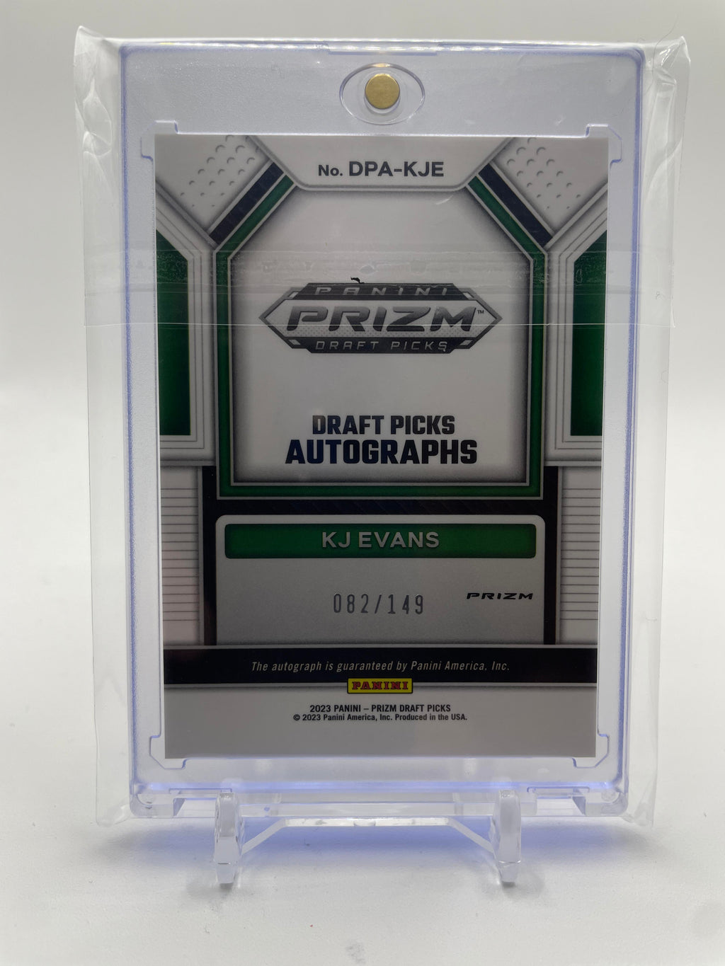2022-23 Panini Prizm Draft Picks Kwame KJ Evans Draft Picks Red Prizm Auto /149