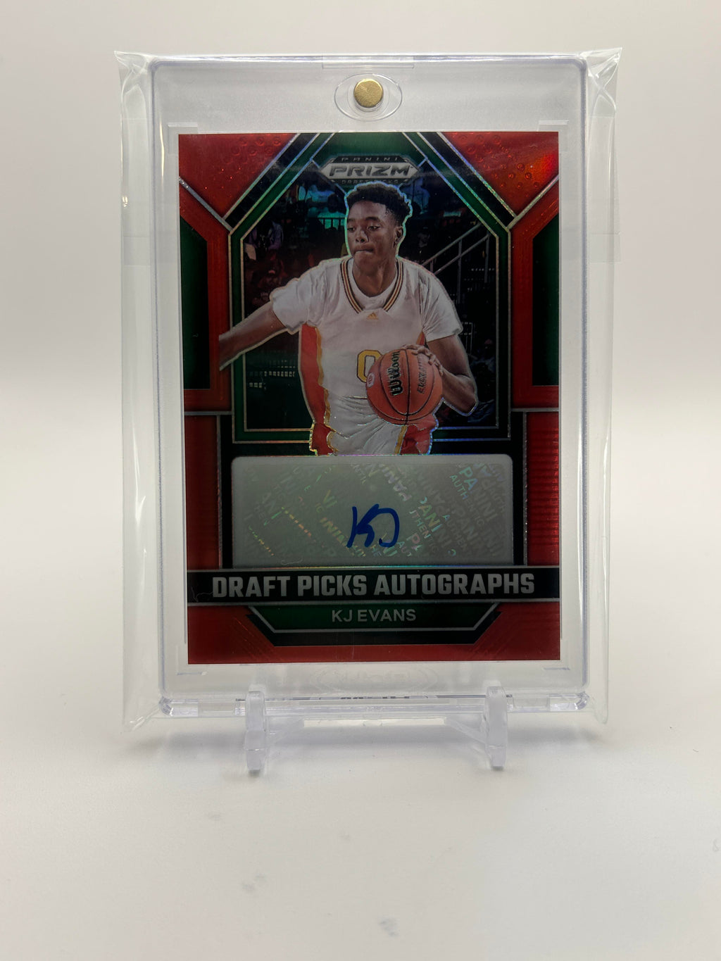 2022-23 Panini Prizm Draft Picks Kwame KJ Evans Draft Picks Red Prizm Auto /149