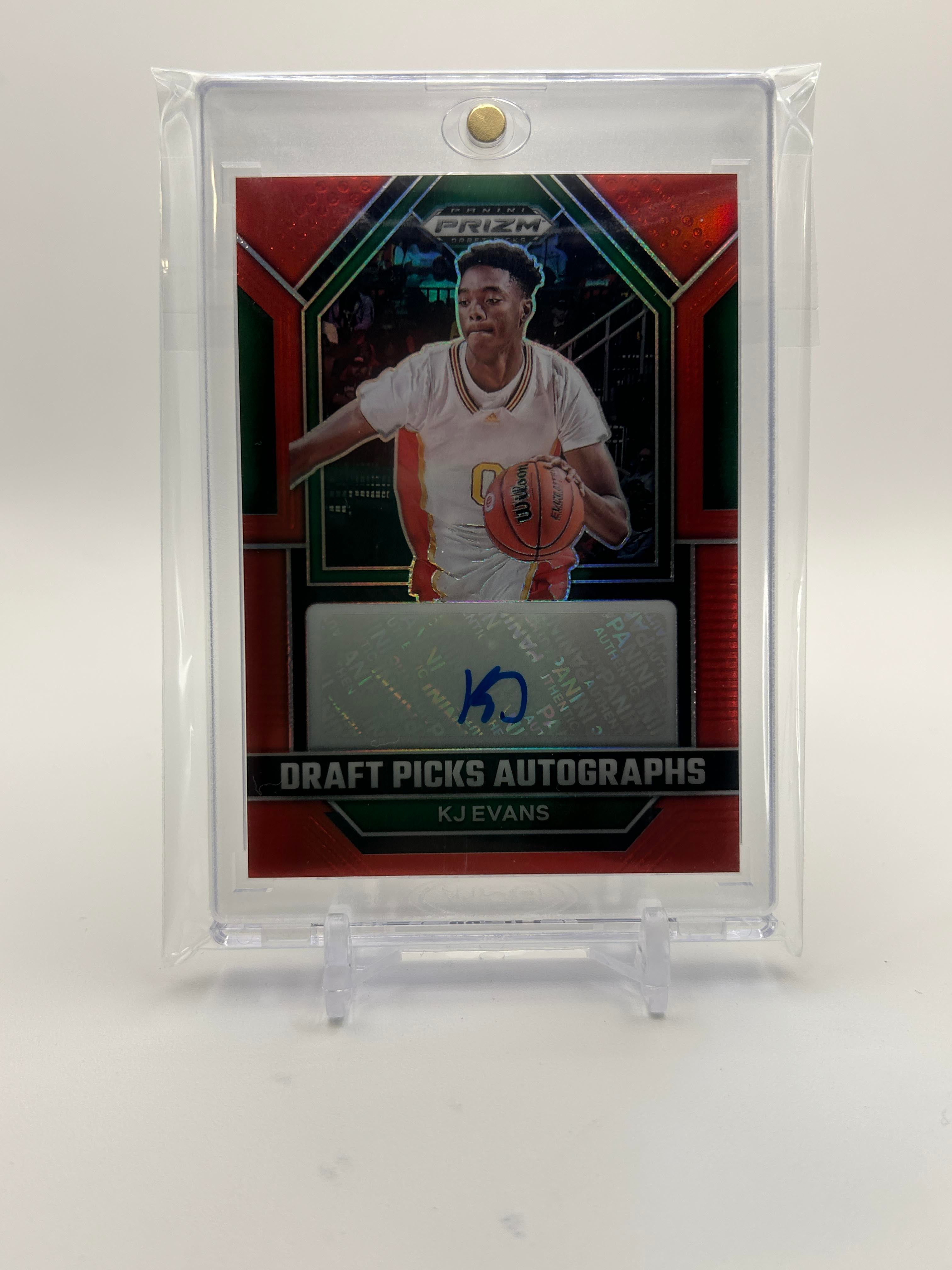 2022-23 Panini Prizm Draft Picks Kwame KJ Evans Draft Picks Red Prizm Auto /149