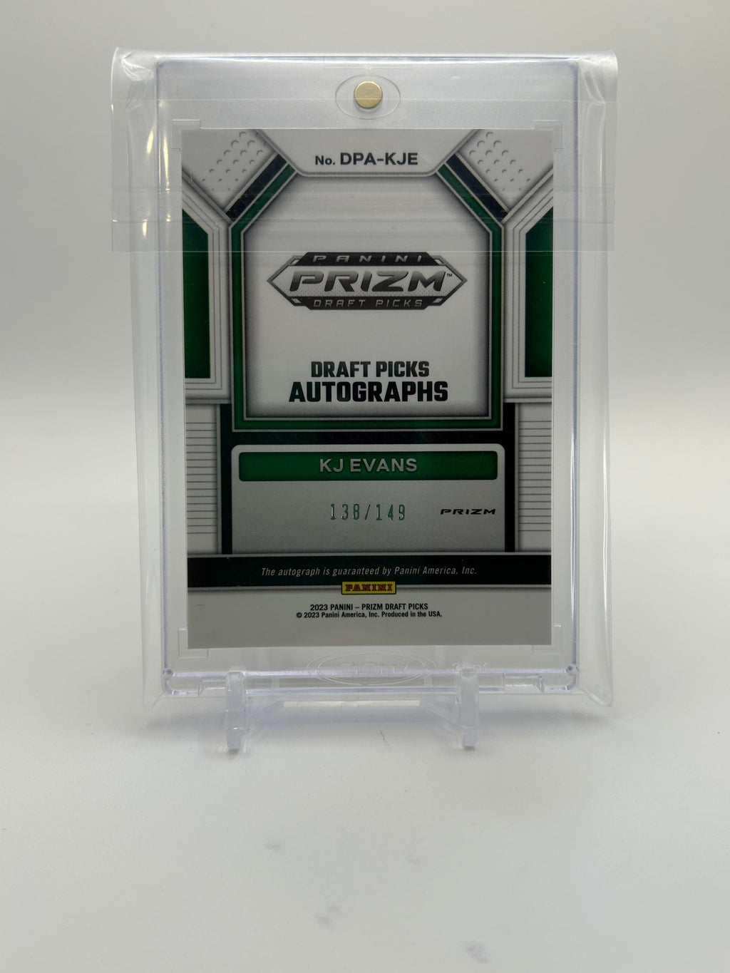 2022-23 Panini Prizm Draft Picks Kwame KJ Evans Draft Picks Red Prizm Auto /149