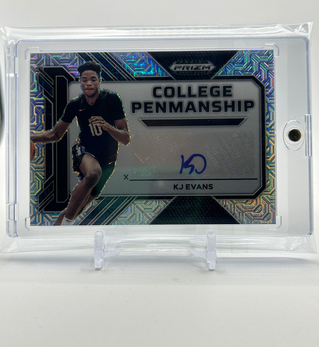 2022-23 Panini Prizm Draft Picks Kwame KJ Evans Pemanship Mojo Prizm Auto /25