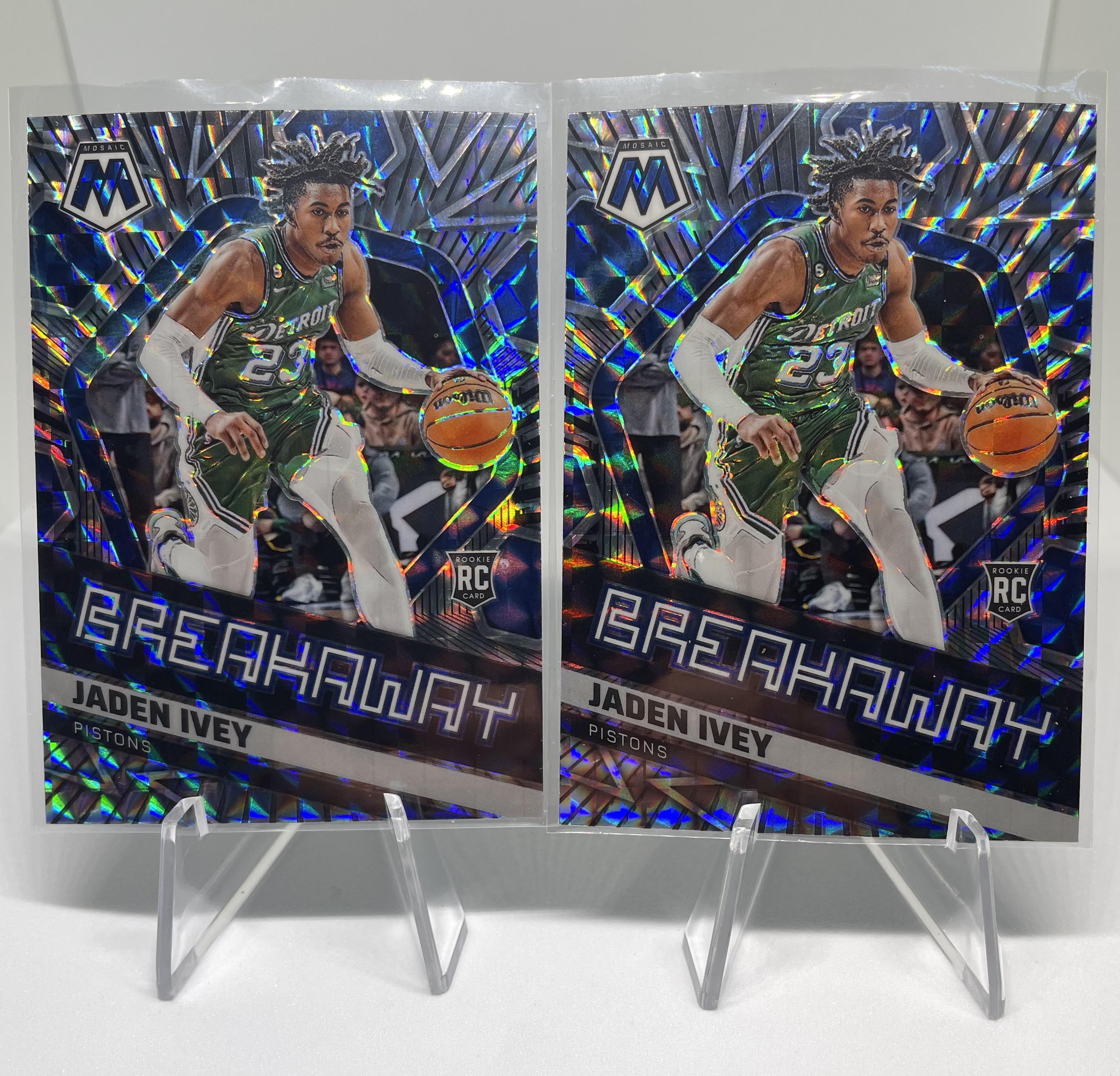 2022-23 Panini Prizm Jaden Ivey + Mosaic Breakaway Prizm Rookie Set (x10)