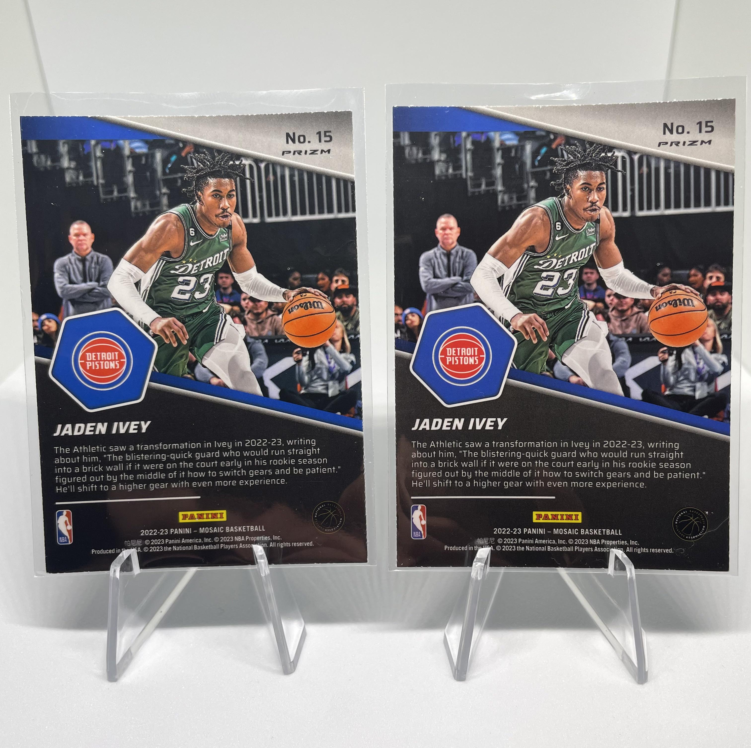 2022-23 Panini Prizm Jaden Ivey + Mosaic Breakaway Prizm Rookie Set (x10)