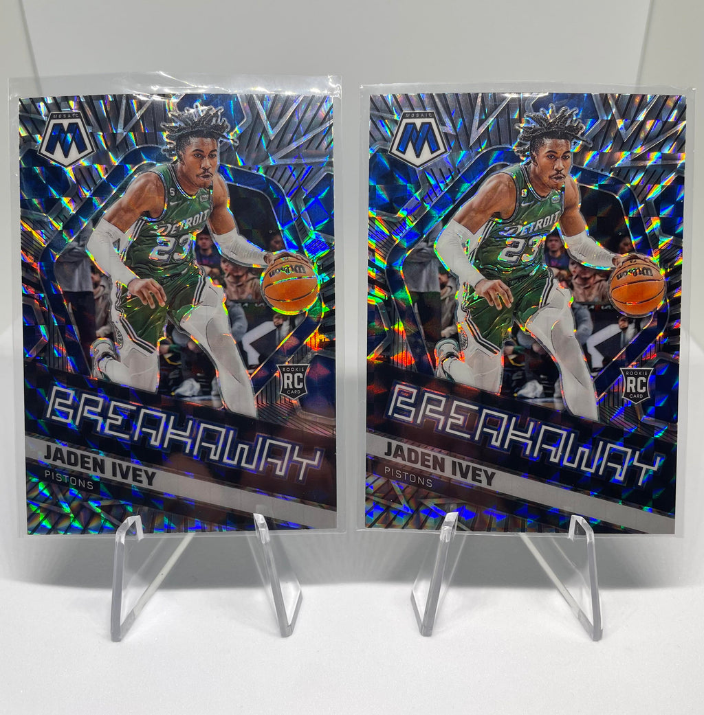 2022-23 Panini Prizm Jaden Ivey + Mosaic Breakaway Prizm Rookie Set (x10)
