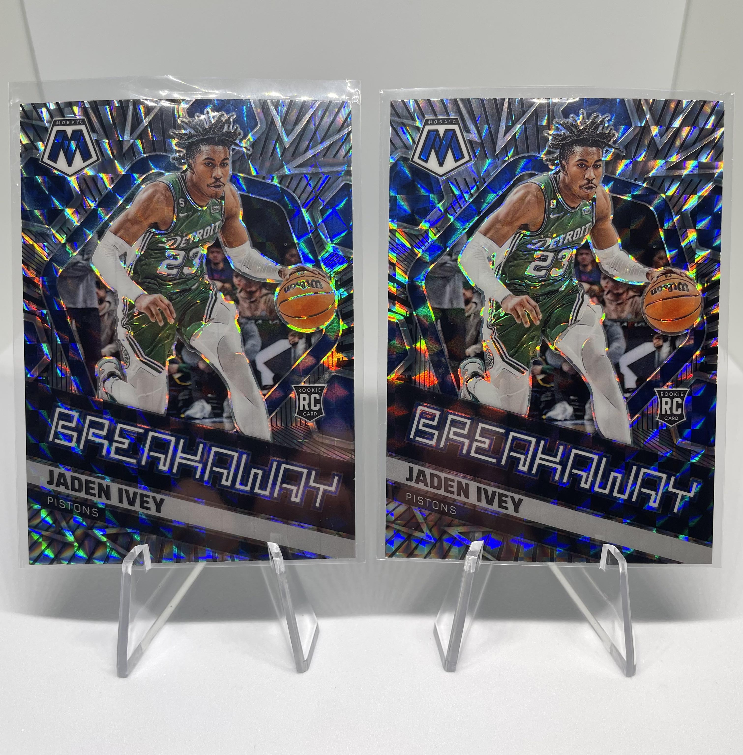 2022-23 Panini Prizm Jaden Ivey + Mosaic Breakaway Prizm Rookie Set (x10)