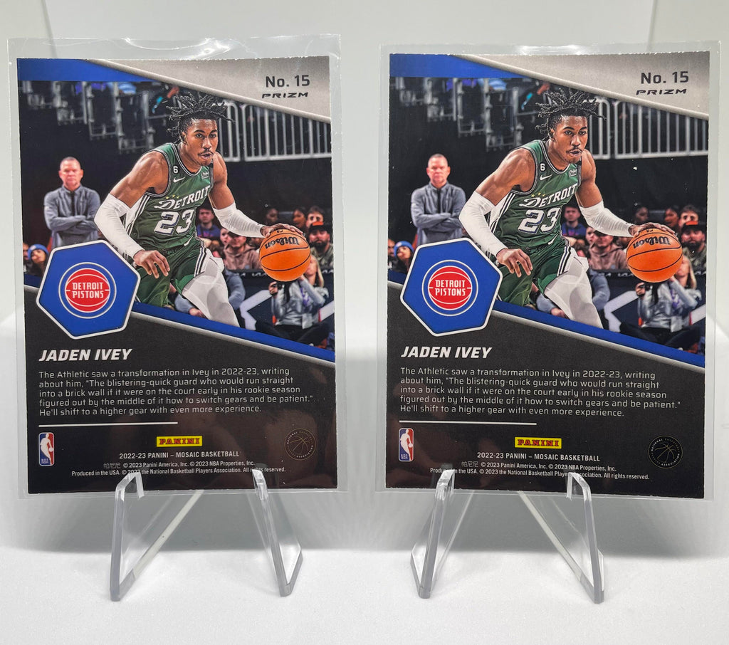 2022-23 Panini Prizm Jaden Ivey + Mosaic Breakaway Prizm Rookie Set (x10)