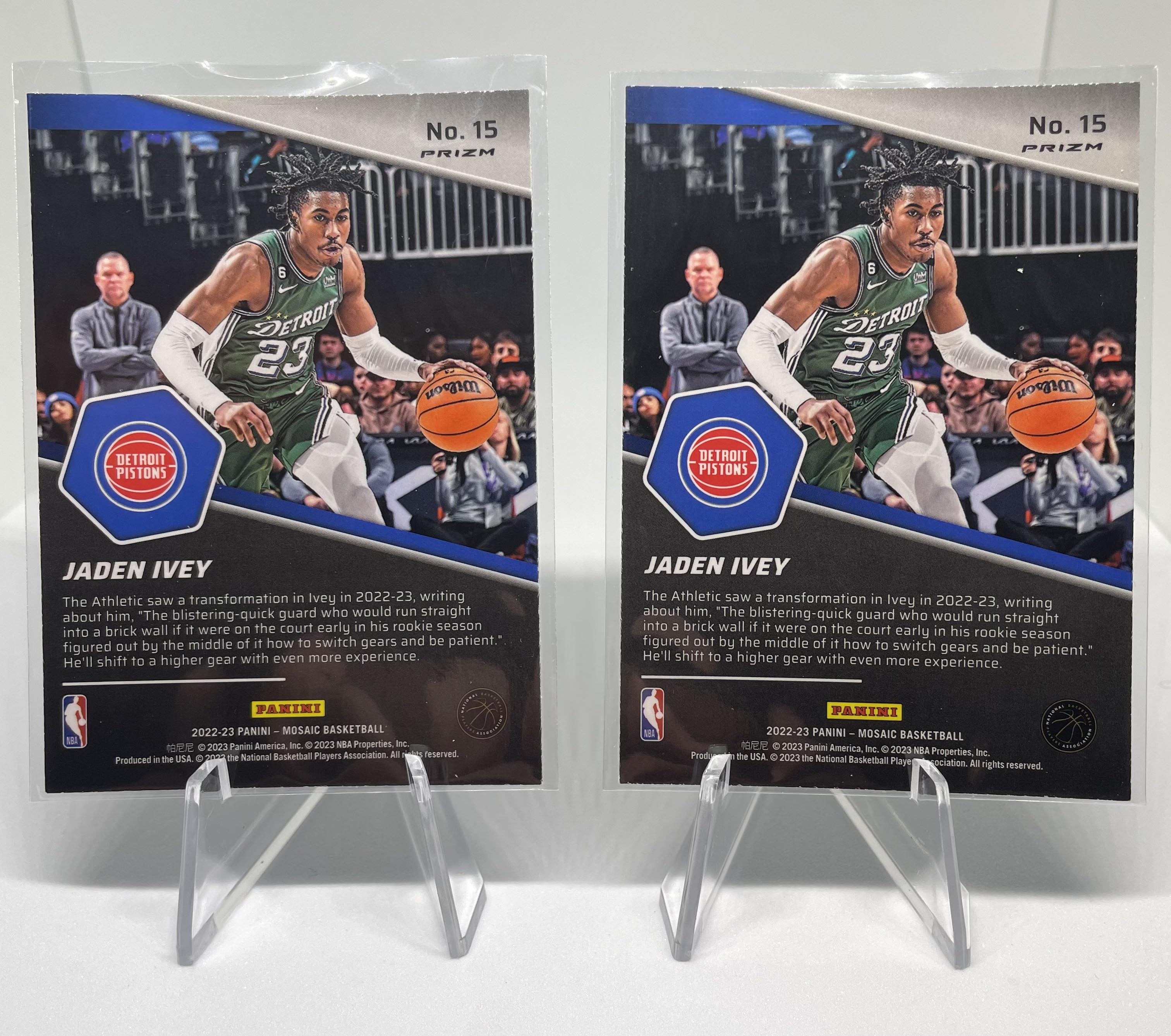 2022-23 Panini Prizm Jaden Ivey + Mosaic Breakaway Prizm Rookie Set (x10)