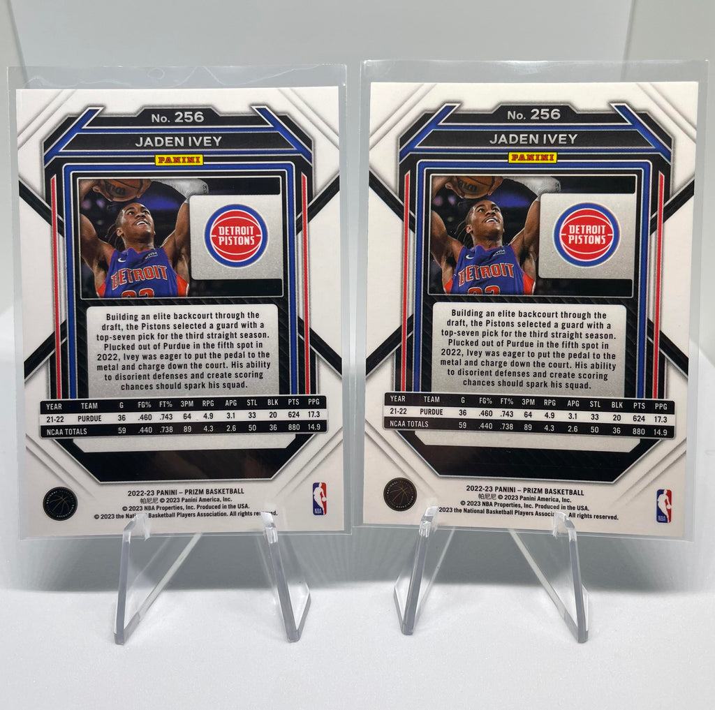 2022-23 Panini Prizm Jaden Ivey + Mosaic Breakaway Prizm Rookie Set (x10)