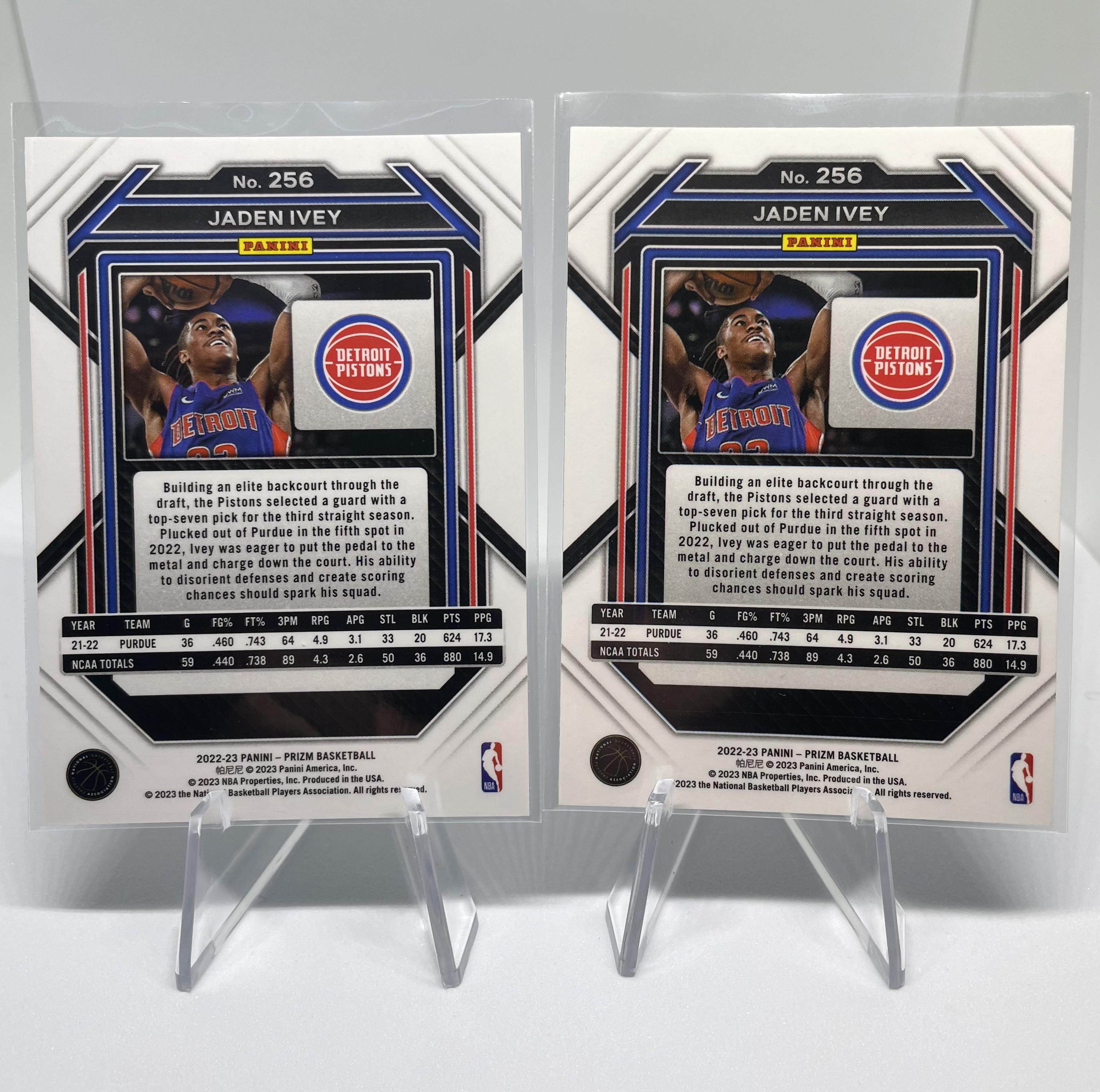 2022-23 Panini Prizm Jaden Ivey + Mosaic Breakaway Prizm Rookie Set (x10)