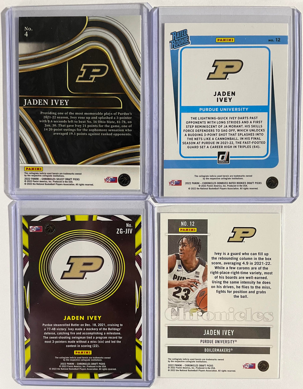 2022-23 Panini Prizm Jaden Ivey + Mosaic Breakaway Prizm Rookie Set (x10)