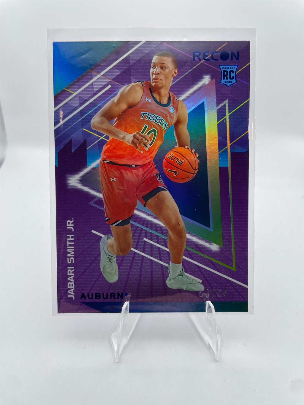 2022-23 Panini Recon Jabari Smith Jr. Purple Holo Prizm Rookie /99