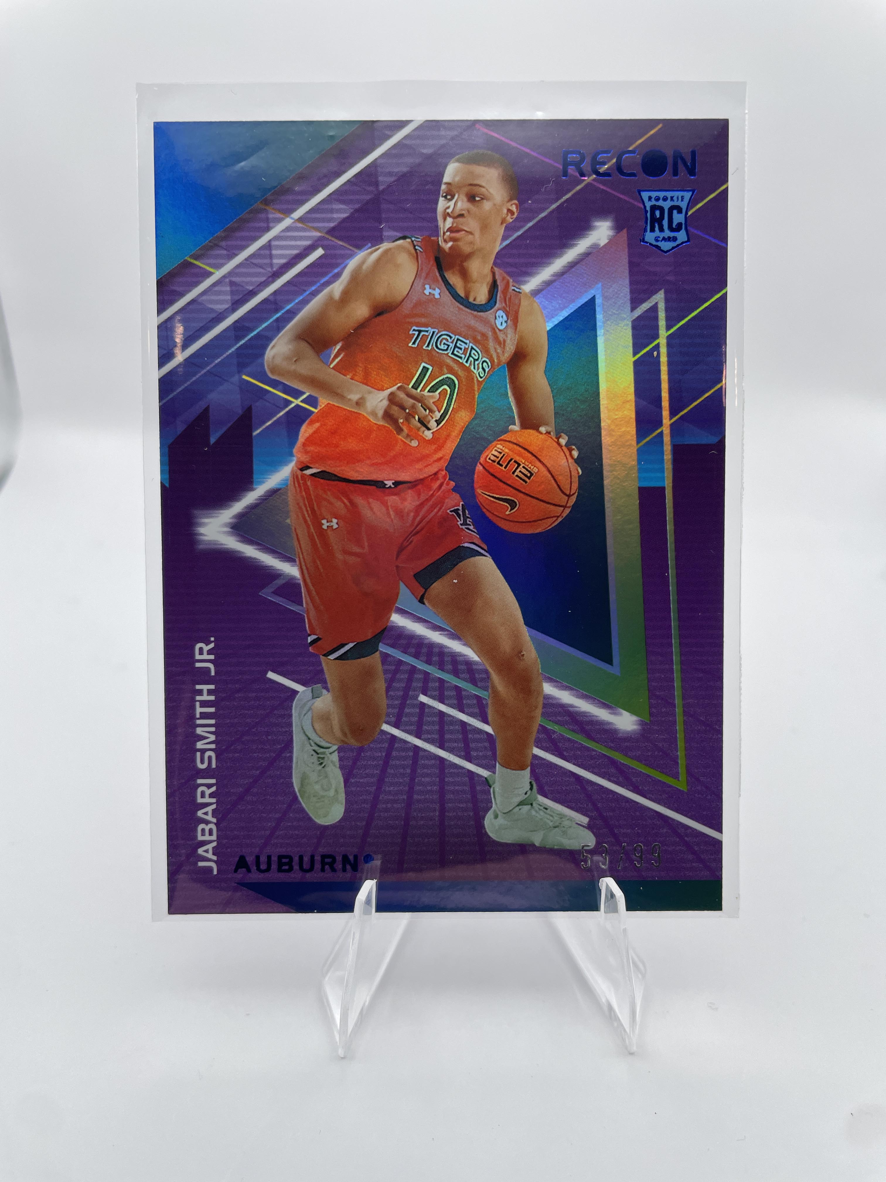 2022-23 Panini Recon Jabari Smith Jr. Purple Holo Prizm Rookie /99