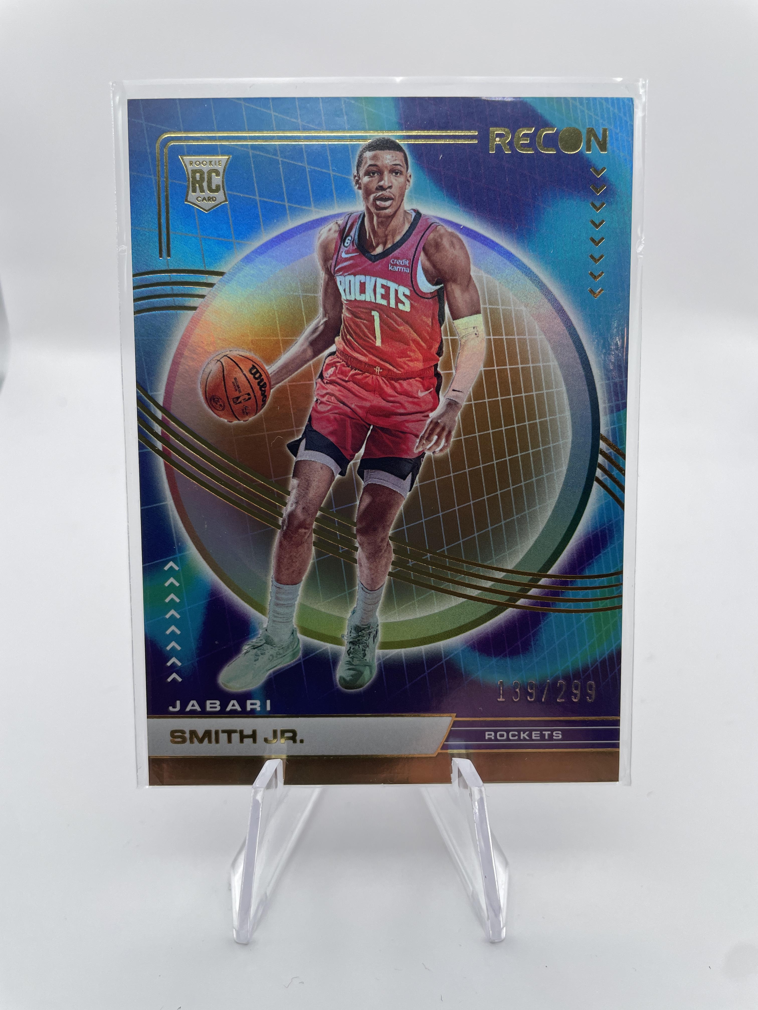 2022-23 Panini Recon Jabari Smith Jr Bronze Holo Rookie /299 #215