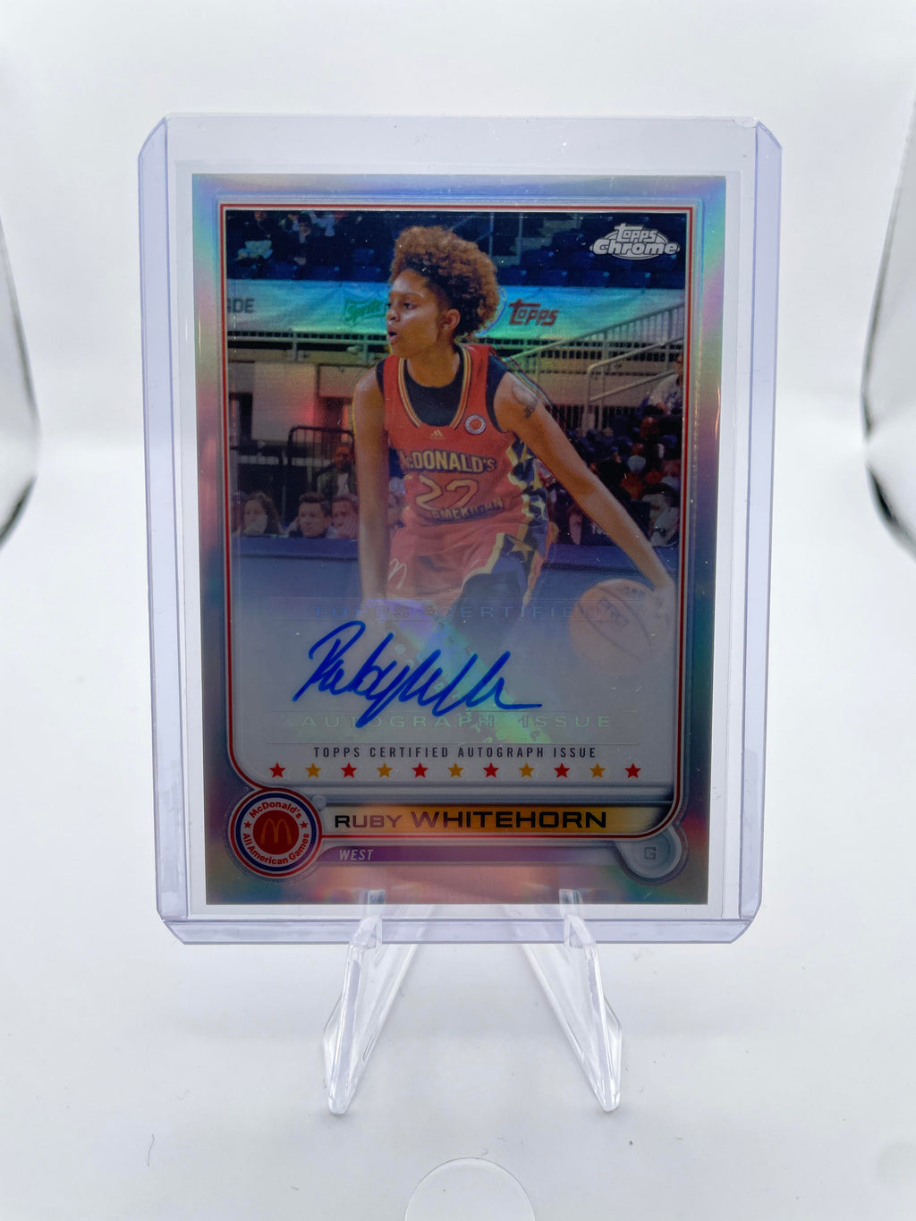 2022-23 Topps Chrome McDonald's Ruby Whitehorn Refractor Auto #CA-RW