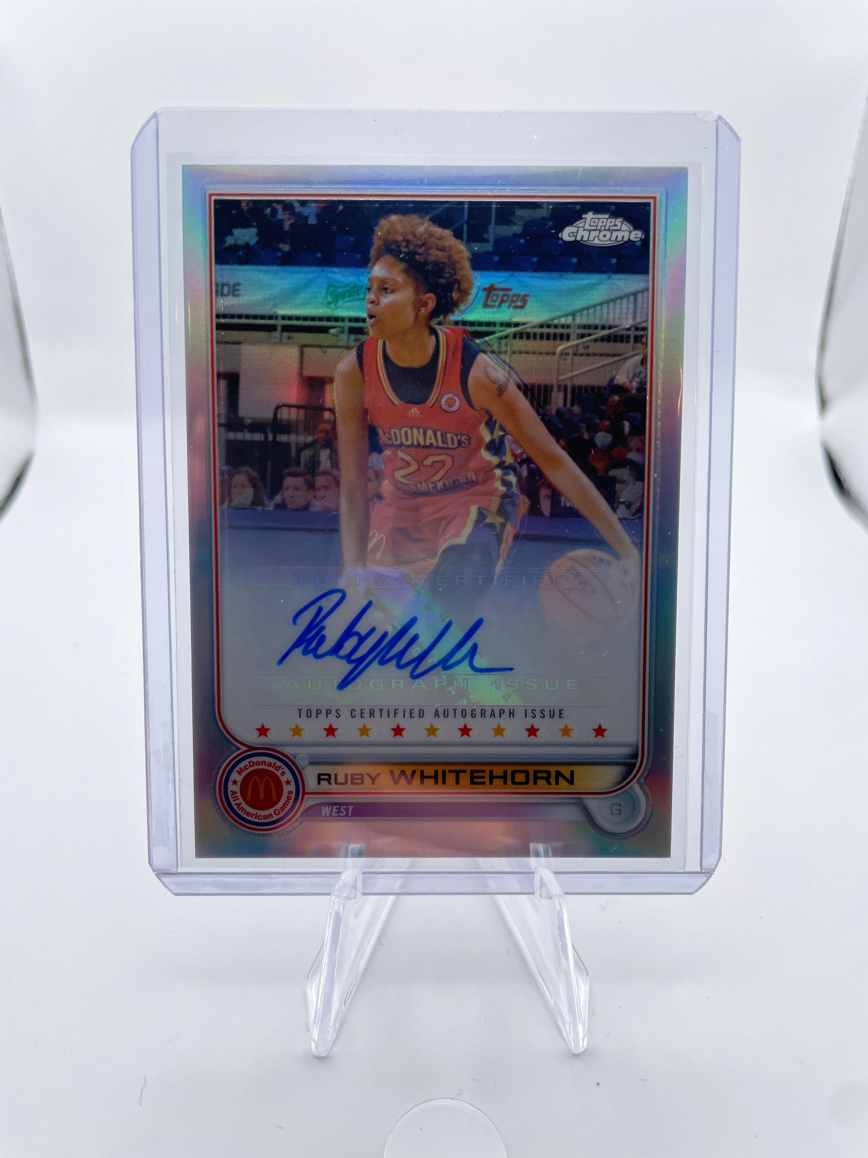 2022-23 Topps Chrome McDonald's Ruby Whitehorn Refractor Auto #CA-RW