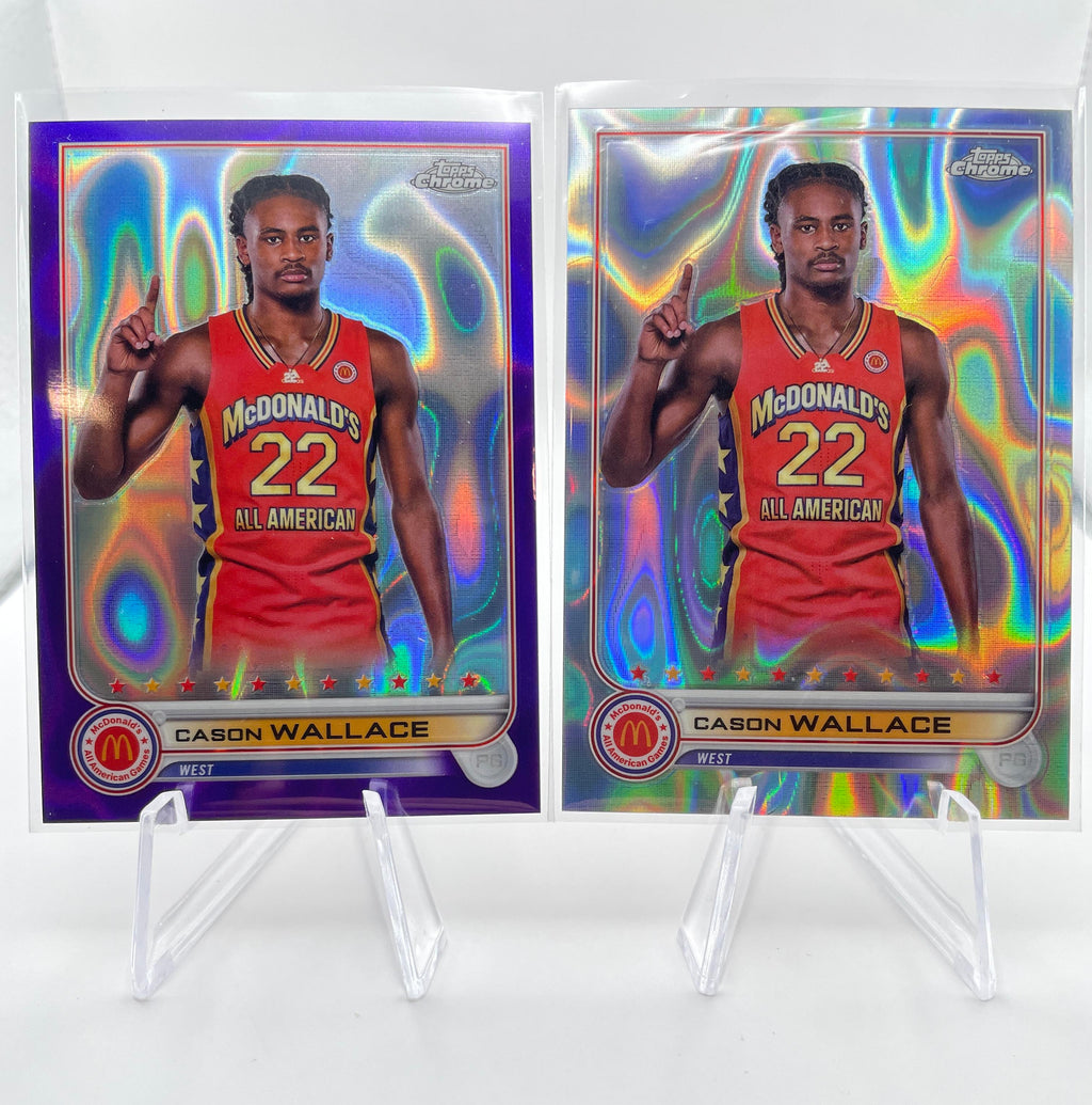 2022-23 Topps McDonald's Chrome Cason Wallace Purple Refractor /299 + Lava /399