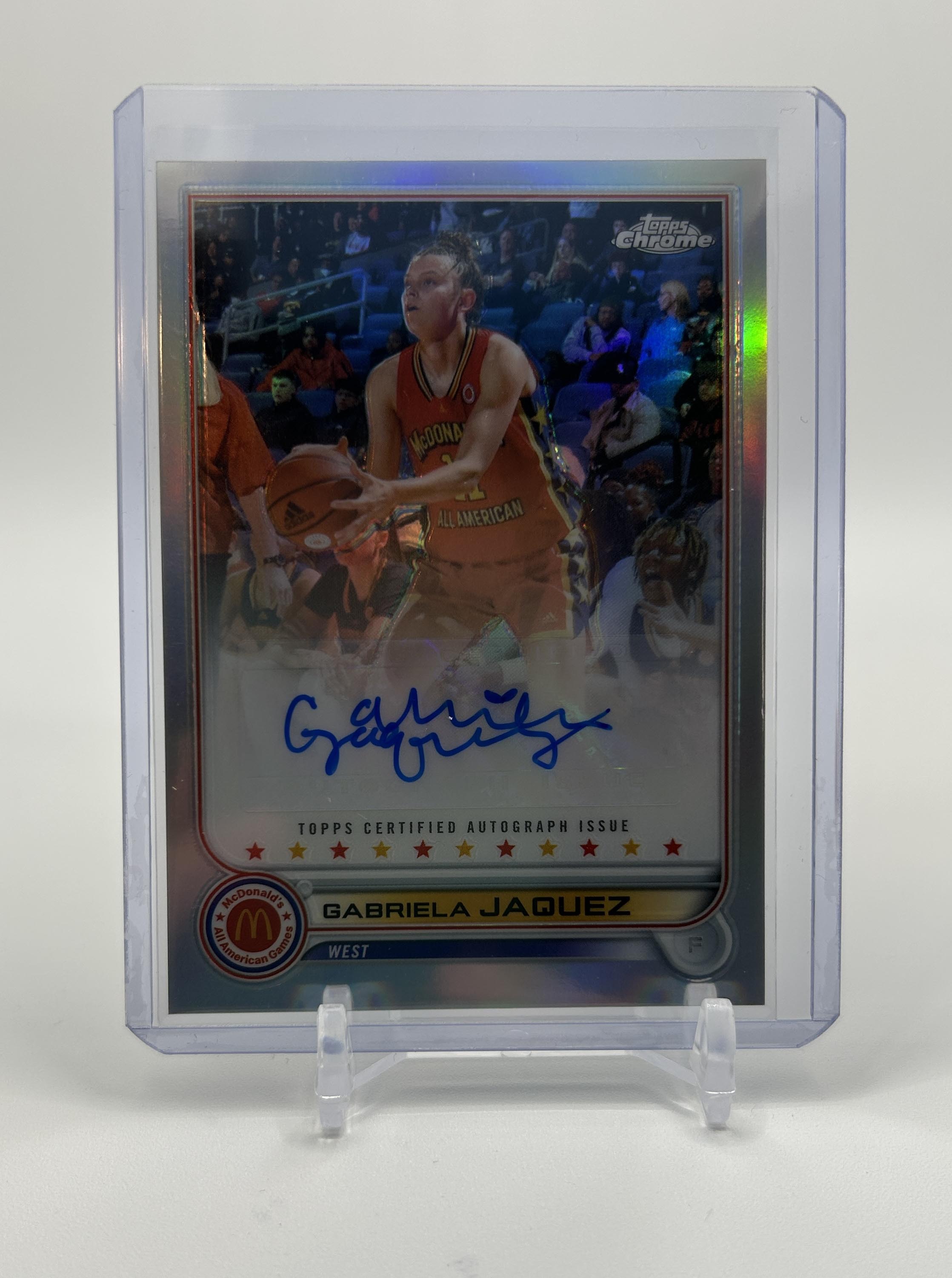 2022-23 Topps McDonald's Chrome Gabriela Jaquez Refractor Rookie Auto