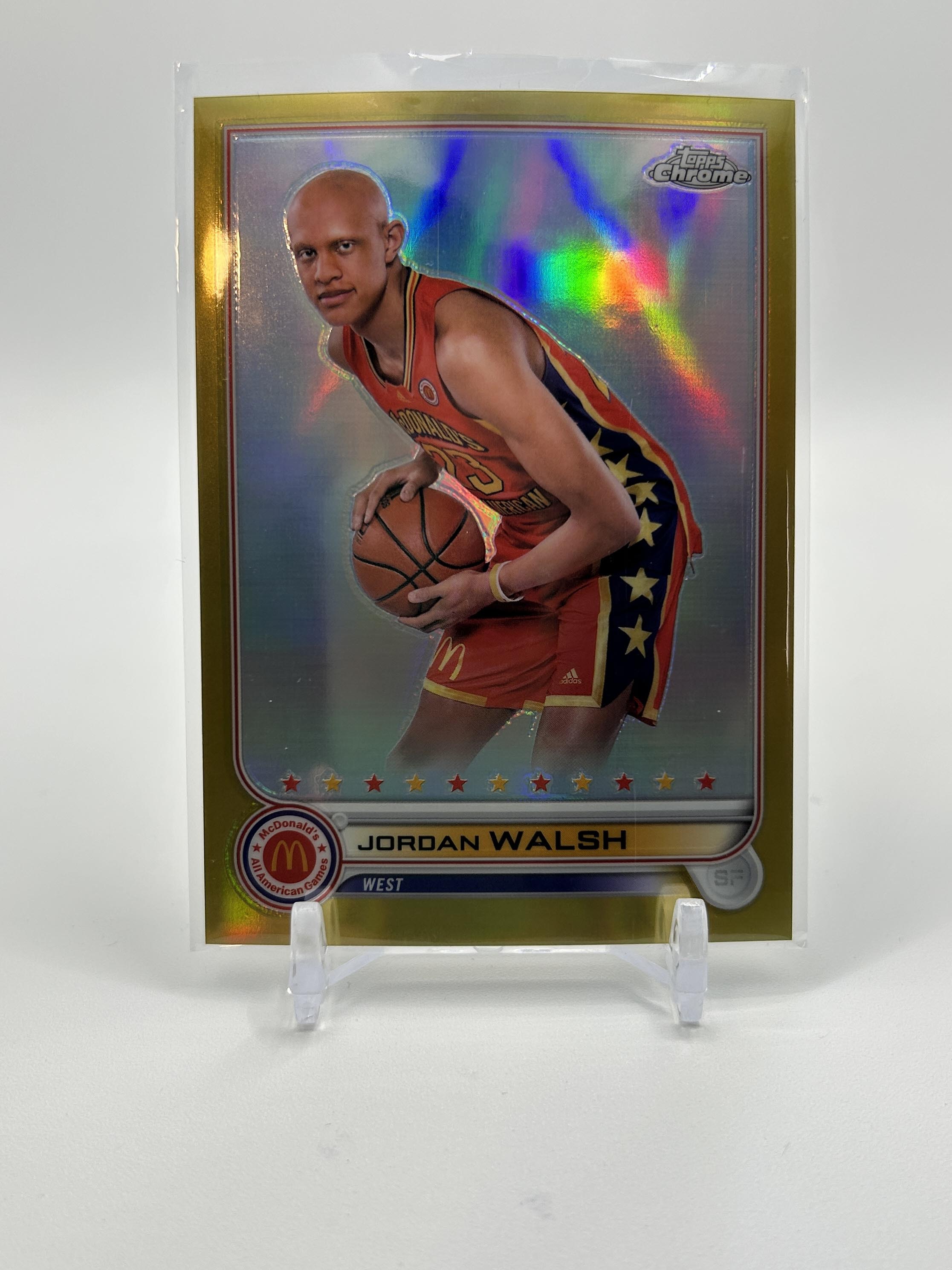 2022-23 Topps McDonald's Chrome Jordan Walsh Gold Refractor Rookie /50