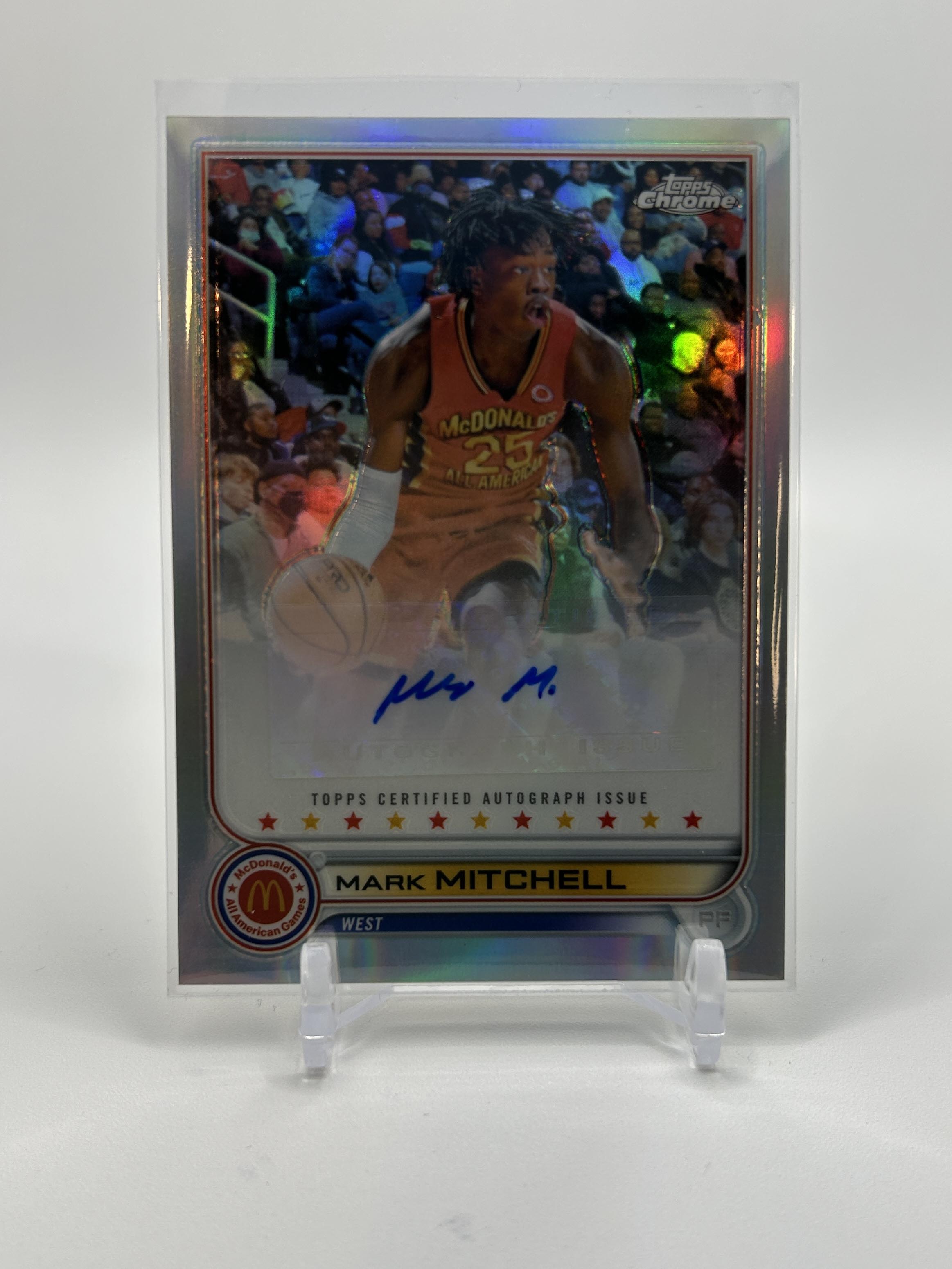 2022-23 Topps McDonald's Chrome Mark Mitchell Rookie Refractor Auto