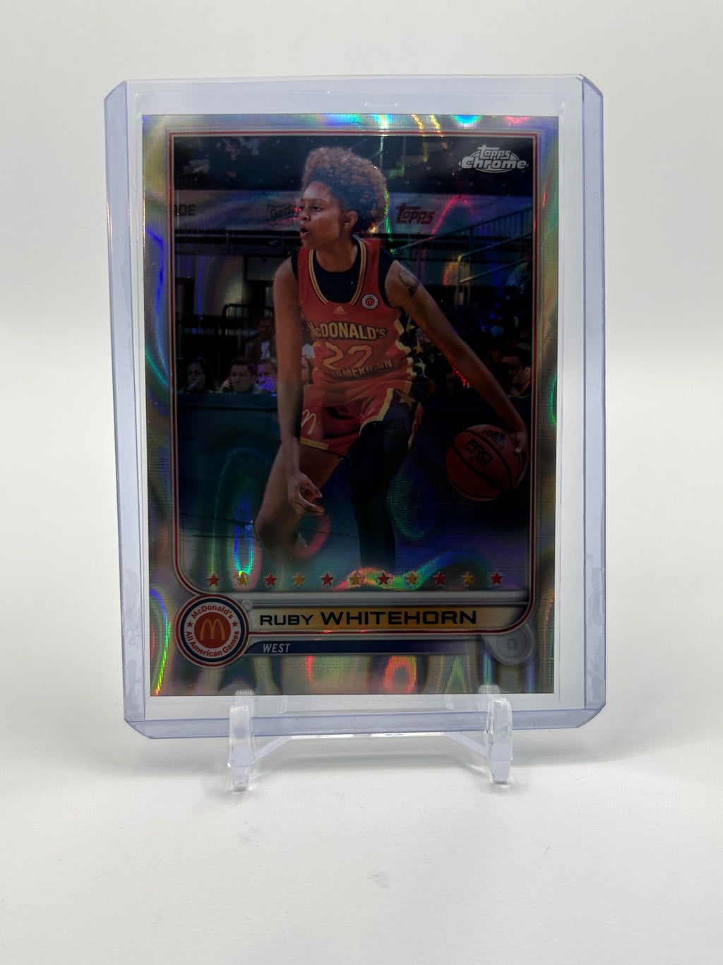 2022-23 Topps McDonald's Chrome Ruby Whitehorn Lava Refractor /399