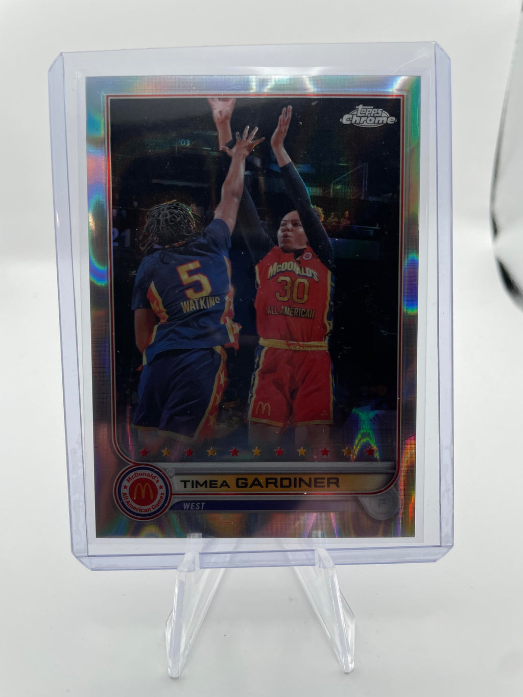 2022-23 Topps McDonald's Chrome Timea Gardiner Wave Refractor Rookie /399