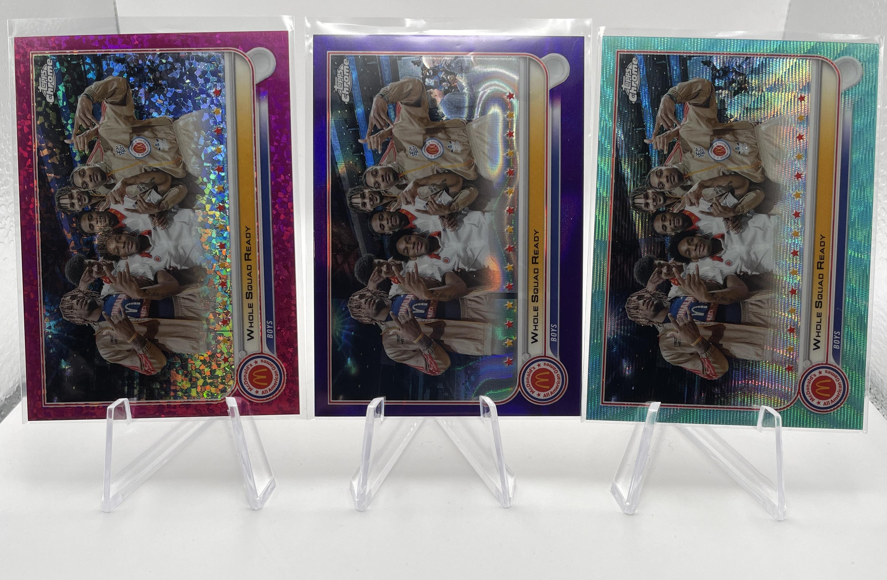 2022-23 Topps McDonald's Chrome Whole Squad Pink /150 Aqua /199 Purple /299