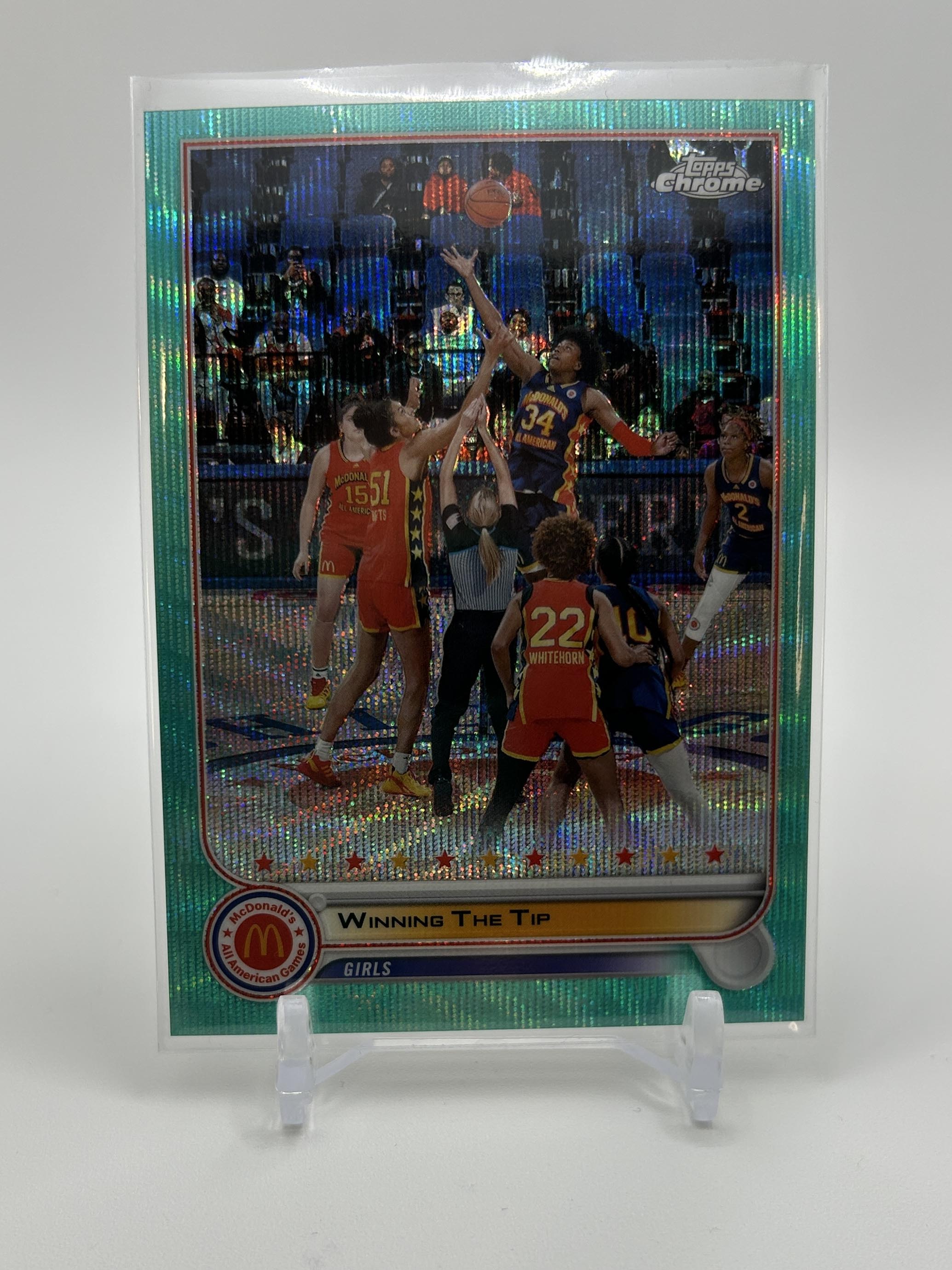 2022-23 Topps McDonald's Chrome Winning the Tip Aqua Refractor /199