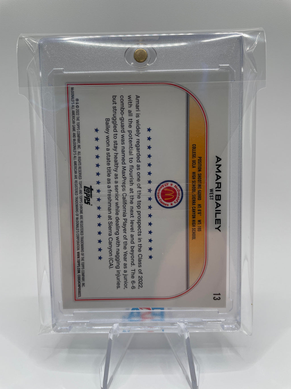 2022-23 Topps Mcdonald's Chrome Amari Bailey Variation SSP + Base Rookies (x23)
