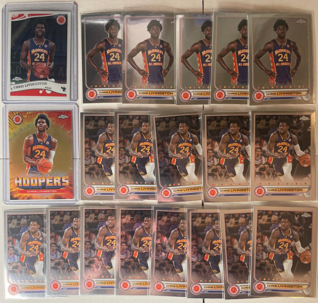 2022-23 Topps Mcdonald's Chrome Chris Livingston Hoopers /50 + Rookie Set (x19)