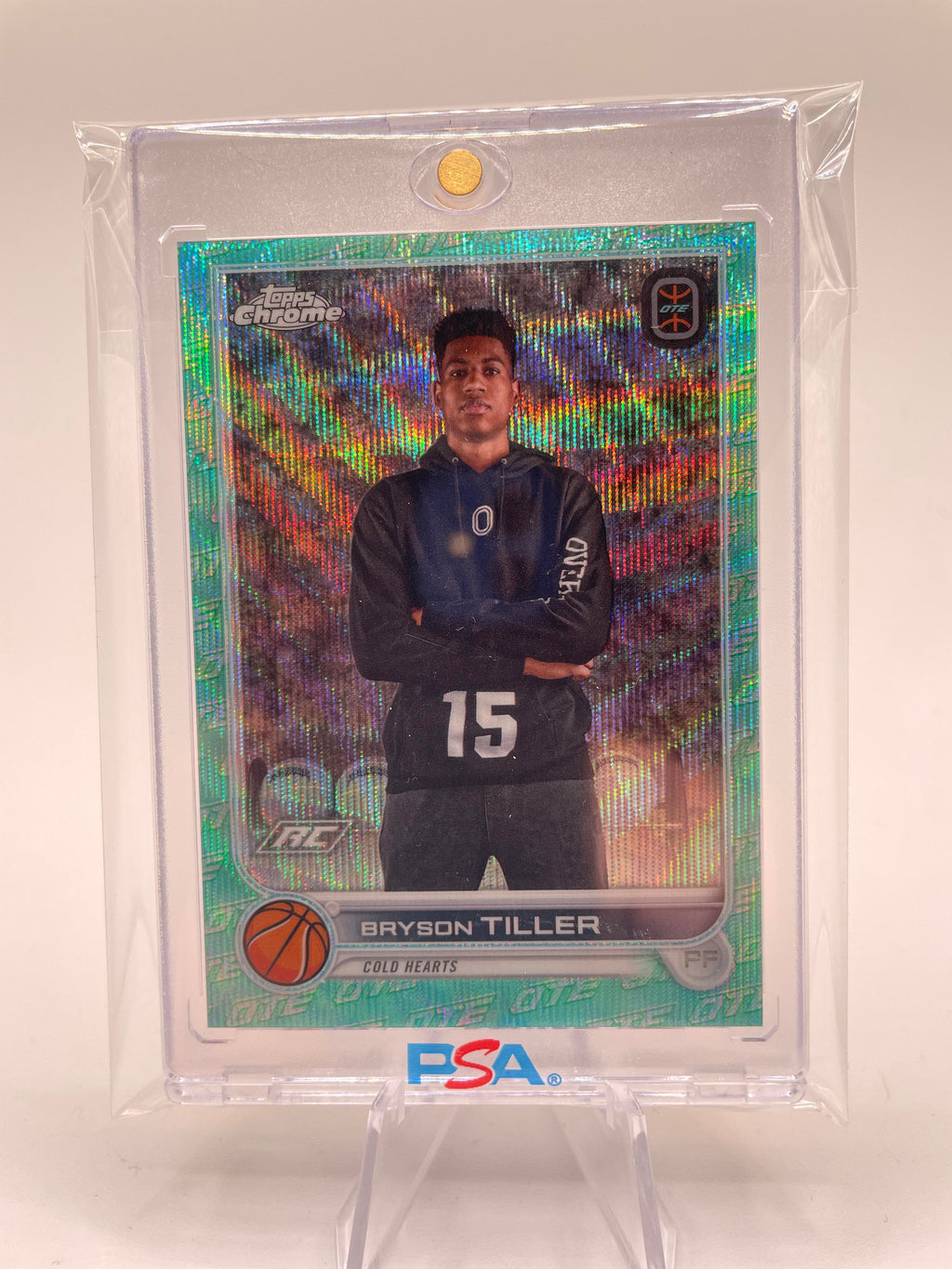 2022-23 Topps OTE Chrome Bryson Tiller Aqua Refractor Rookie /199