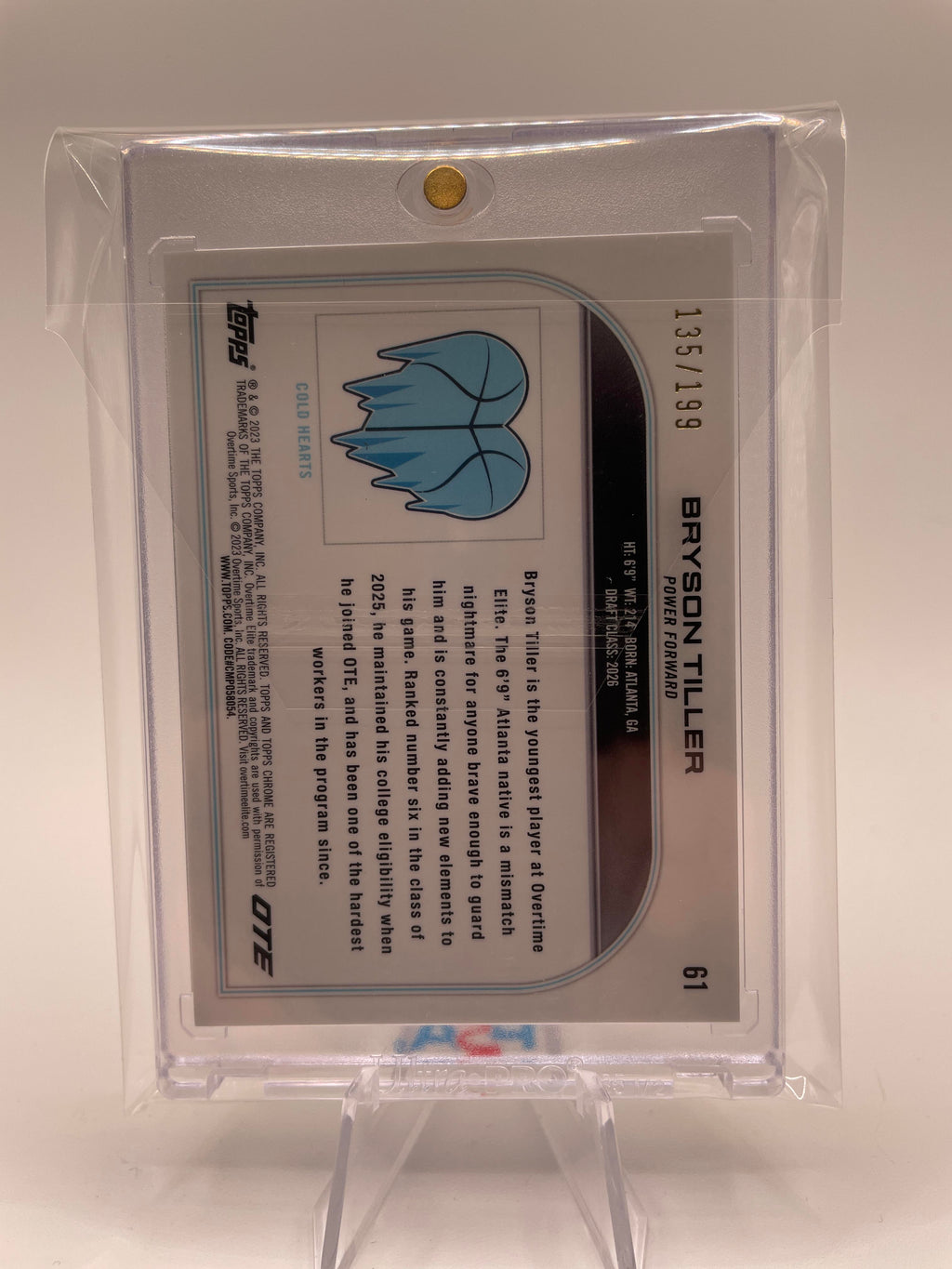 2022-23 Topps OTE Chrome Bryson Tiller Aqua Refractor Rookie /199