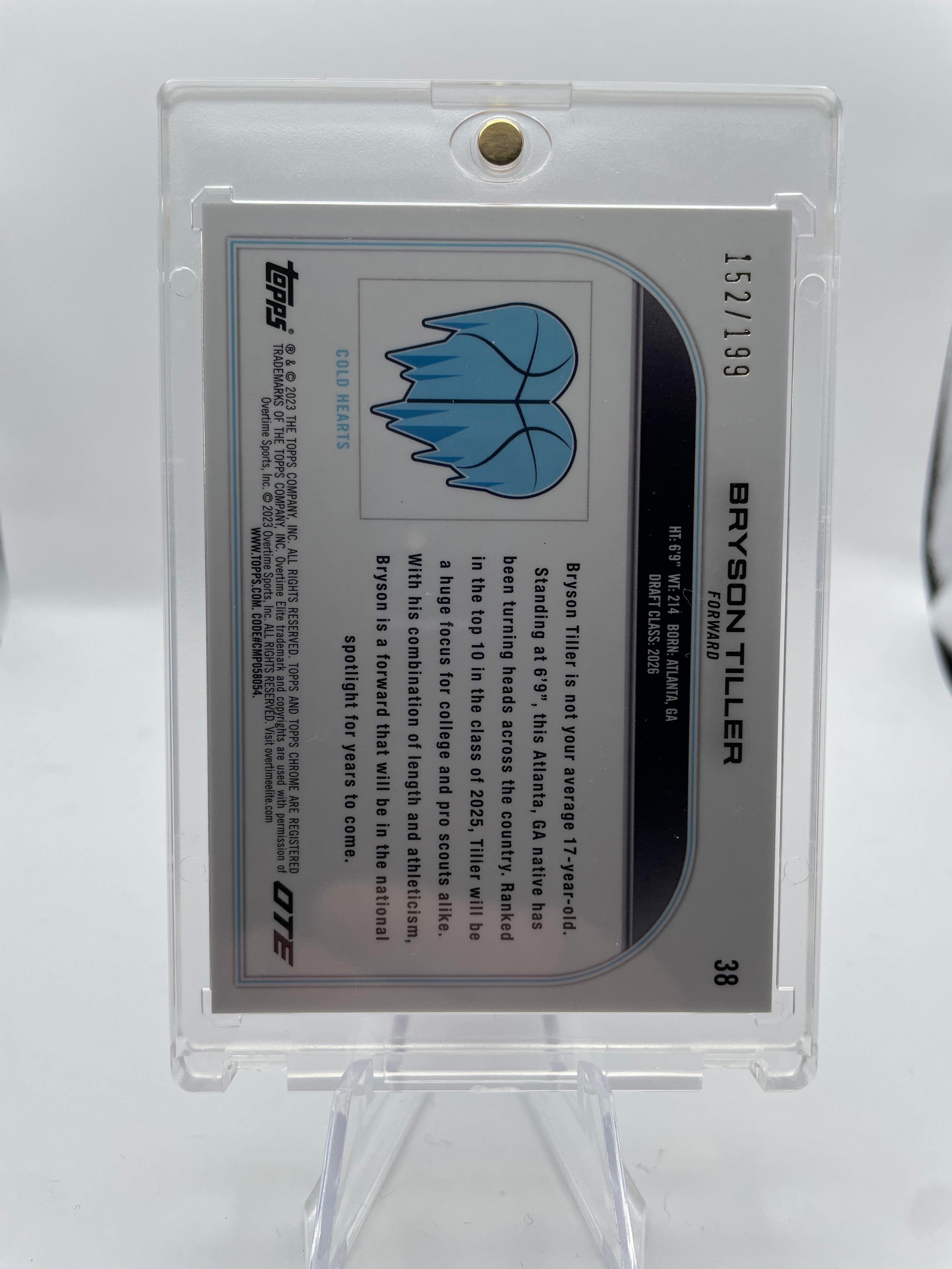 2022-23 Topps OTE Chrome Bryson Tiller Aqua Refractor Rookie /199 #38