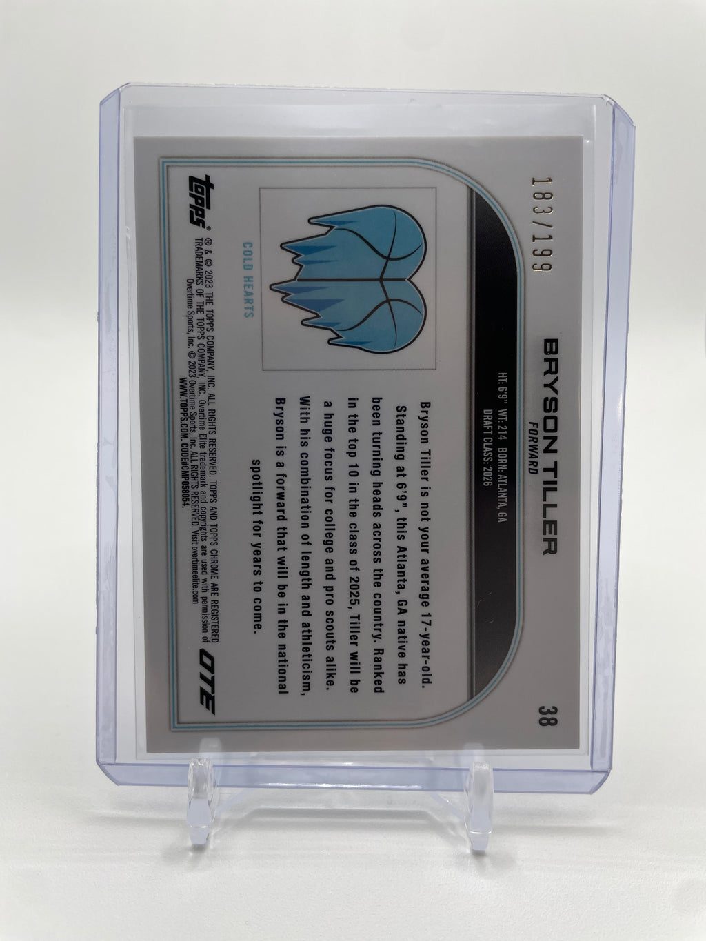 2022-23 Topps OTE Chrome Bryson Tiller Aqua Refractor Rookie /199 #38