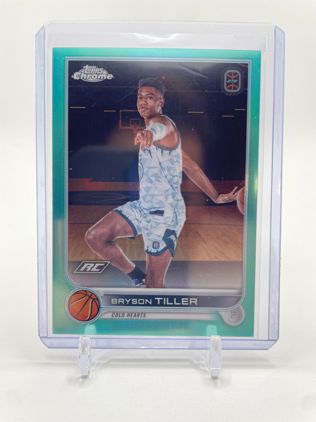 2022-23 Topps OTE Chrome Bryson Tiller Aqua Refractor Rookie /199 #38