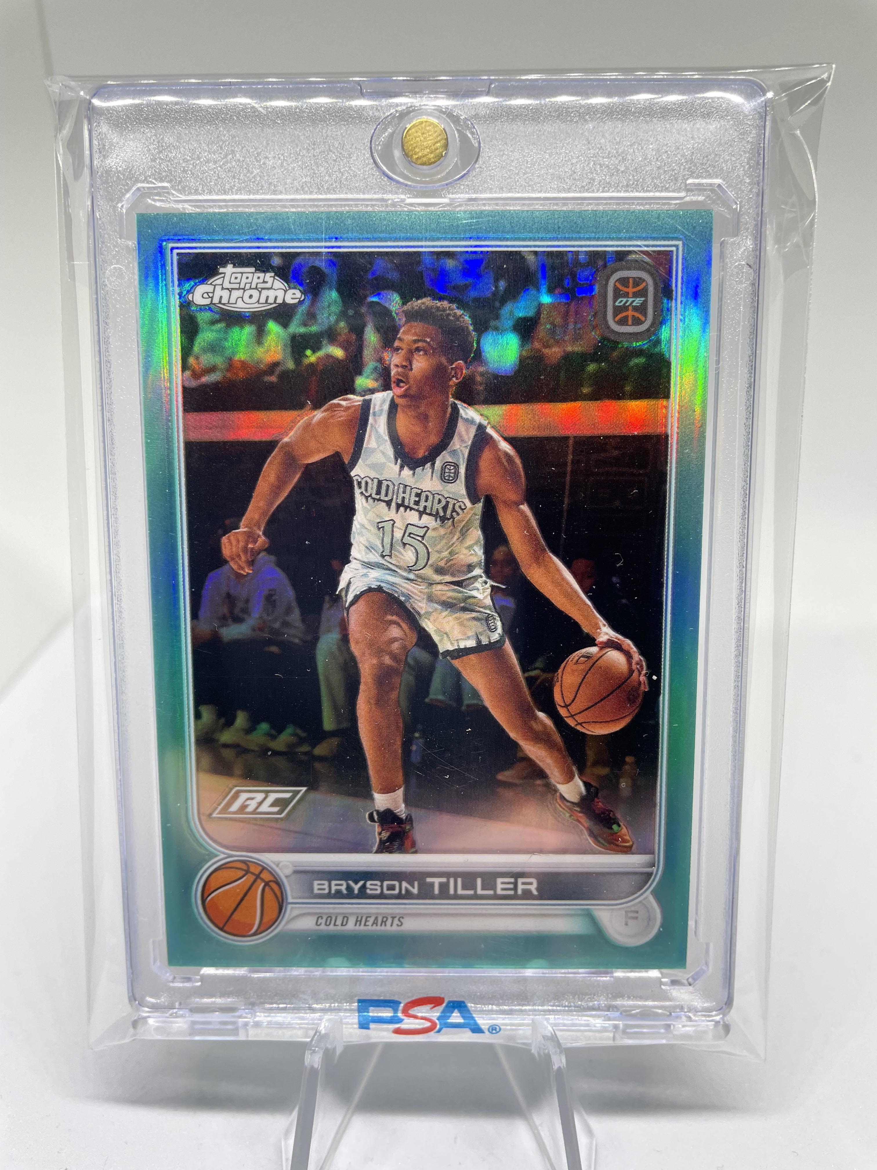 2022-23 Topps OTE Chrome Bryson Tiller Aqua Refractor Rookie /199 #67