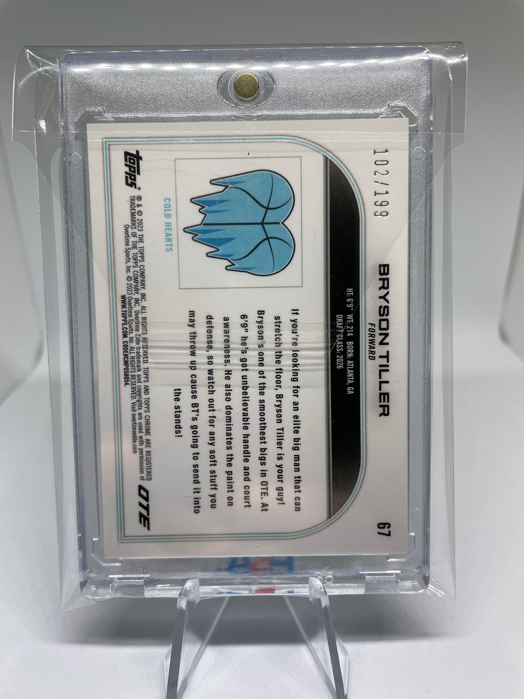 2022-23 Topps OTE Chrome Bryson Tiller Aqua Refractor Rookie /199 #67