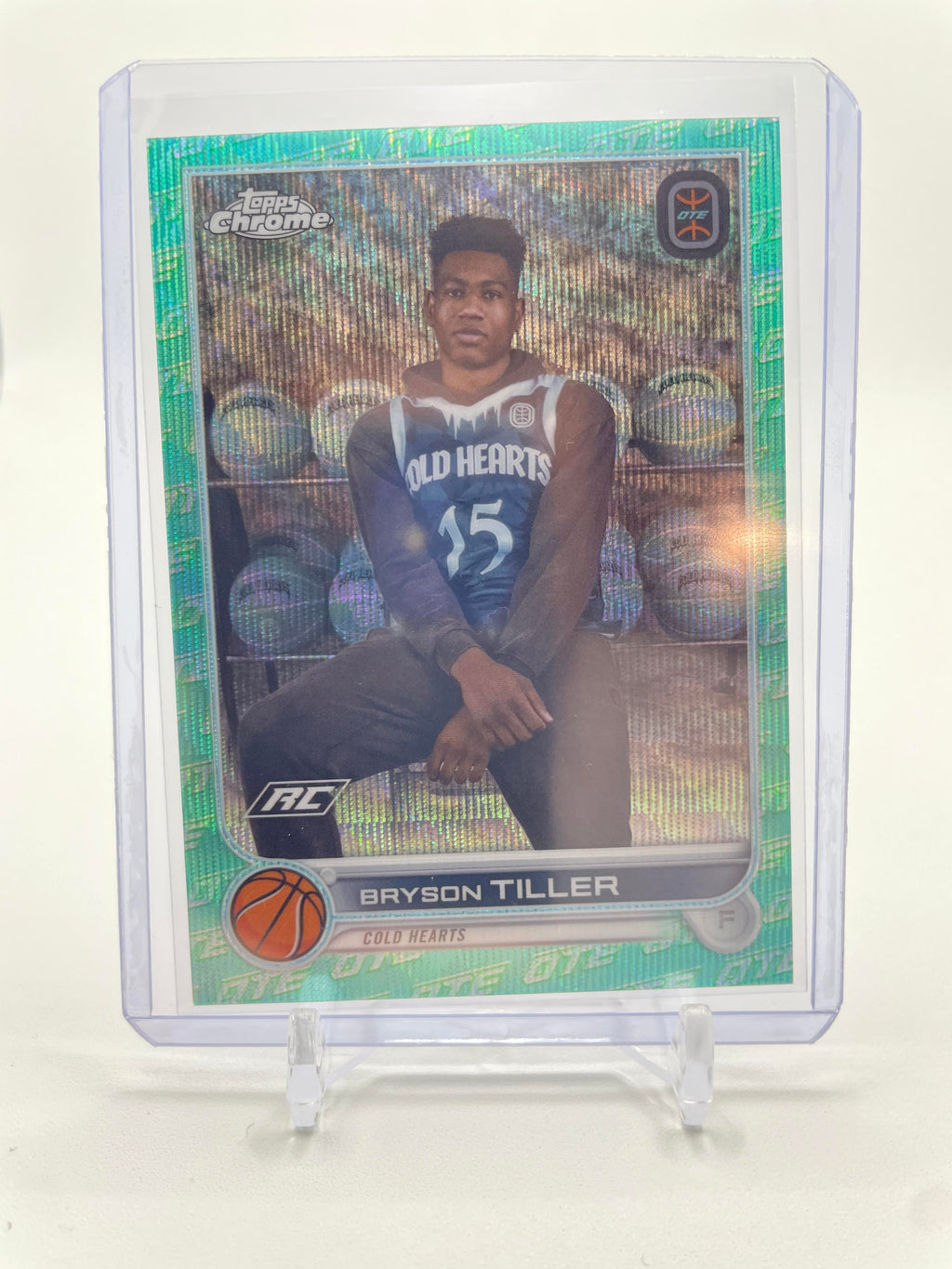 2022-23 Topps OTE Chrome Bryson Tiller Aqua Refractor Rookie /199 #81