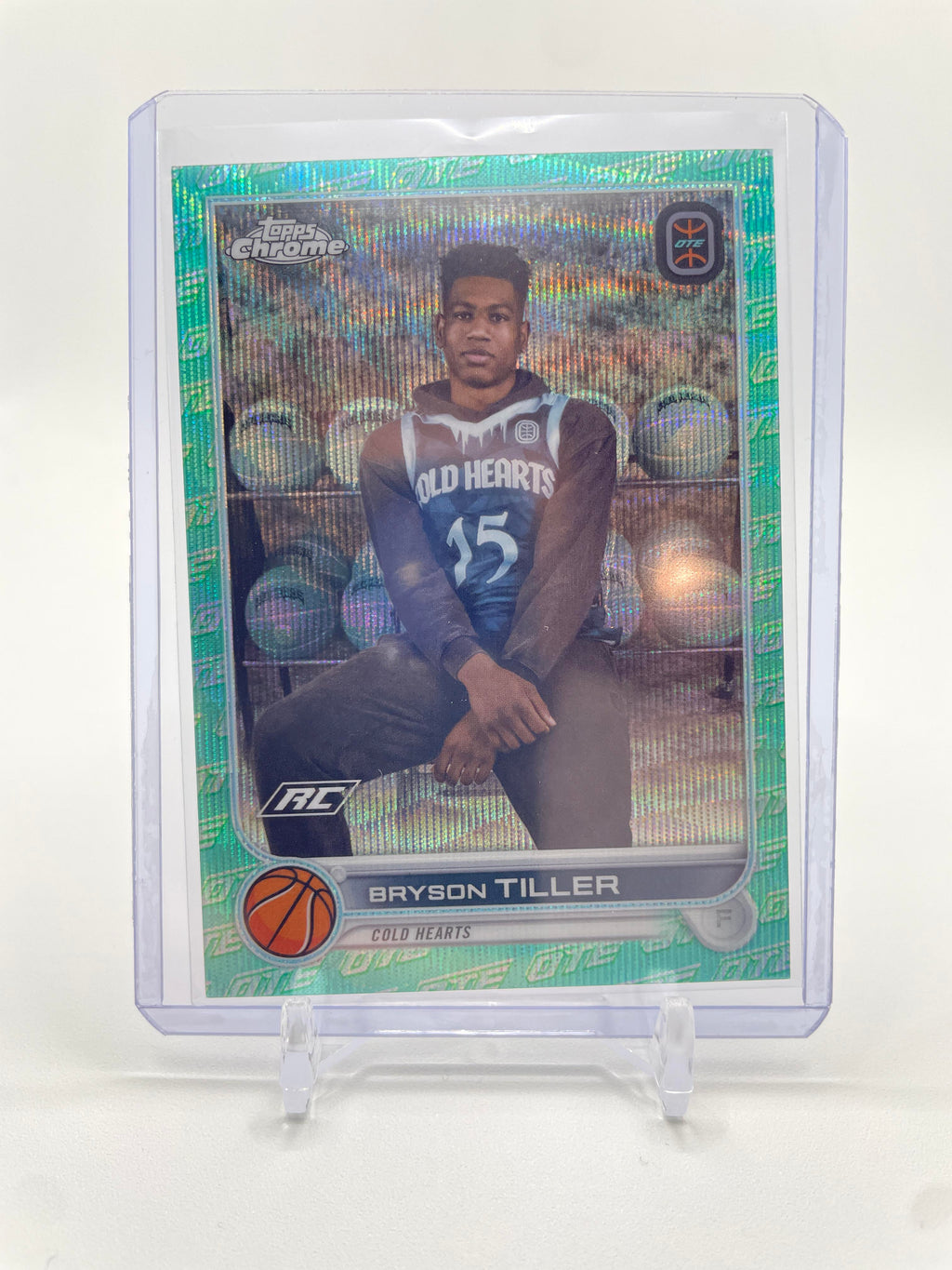 2022-23 Topps OTE Chrome Bryson Tiller Aqua Refractor Rookie /199 #81