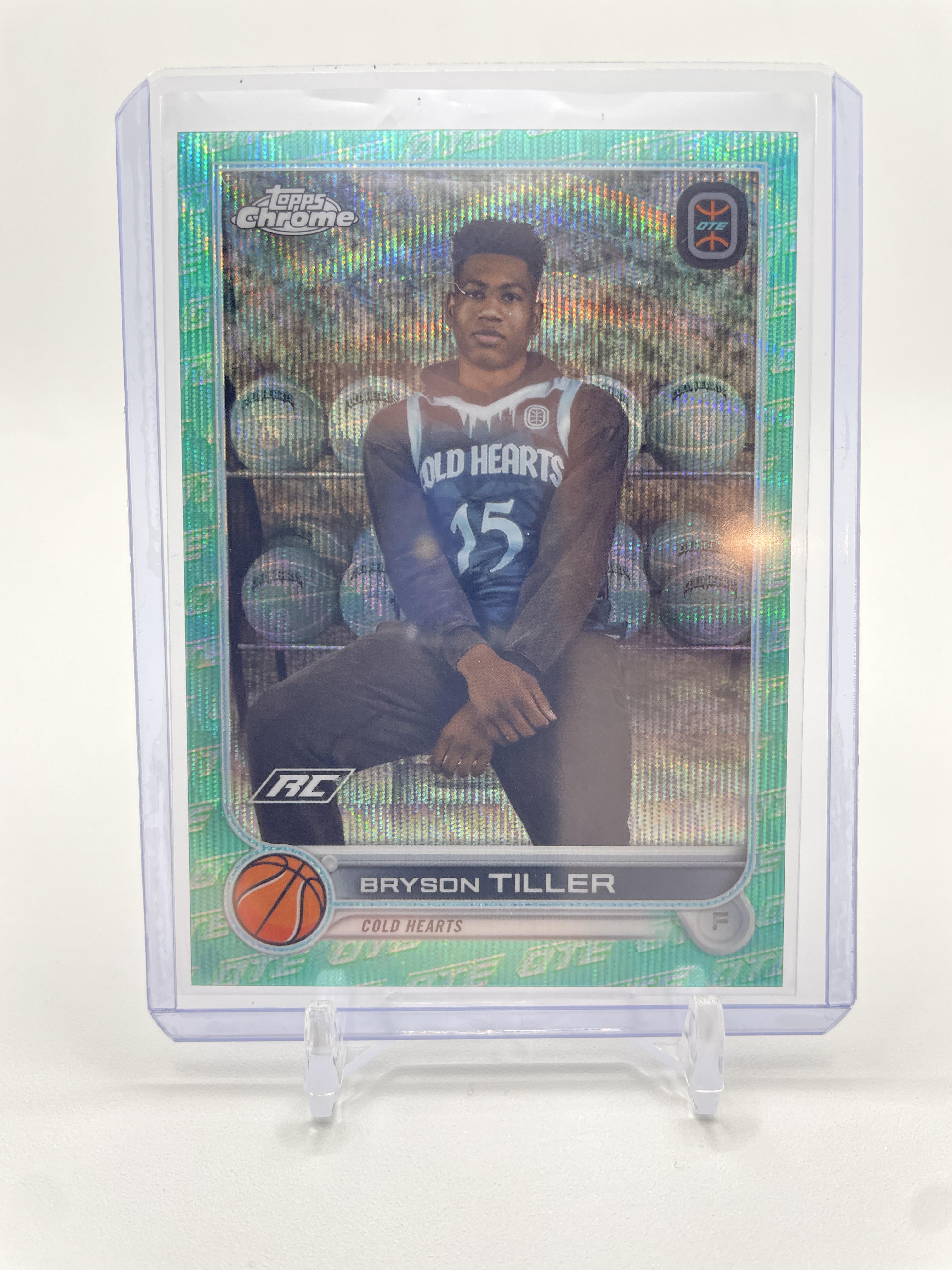 2022-23 Topps OTE Chrome Bryson Tiller Aqua Refractor Rookie /199 #81
