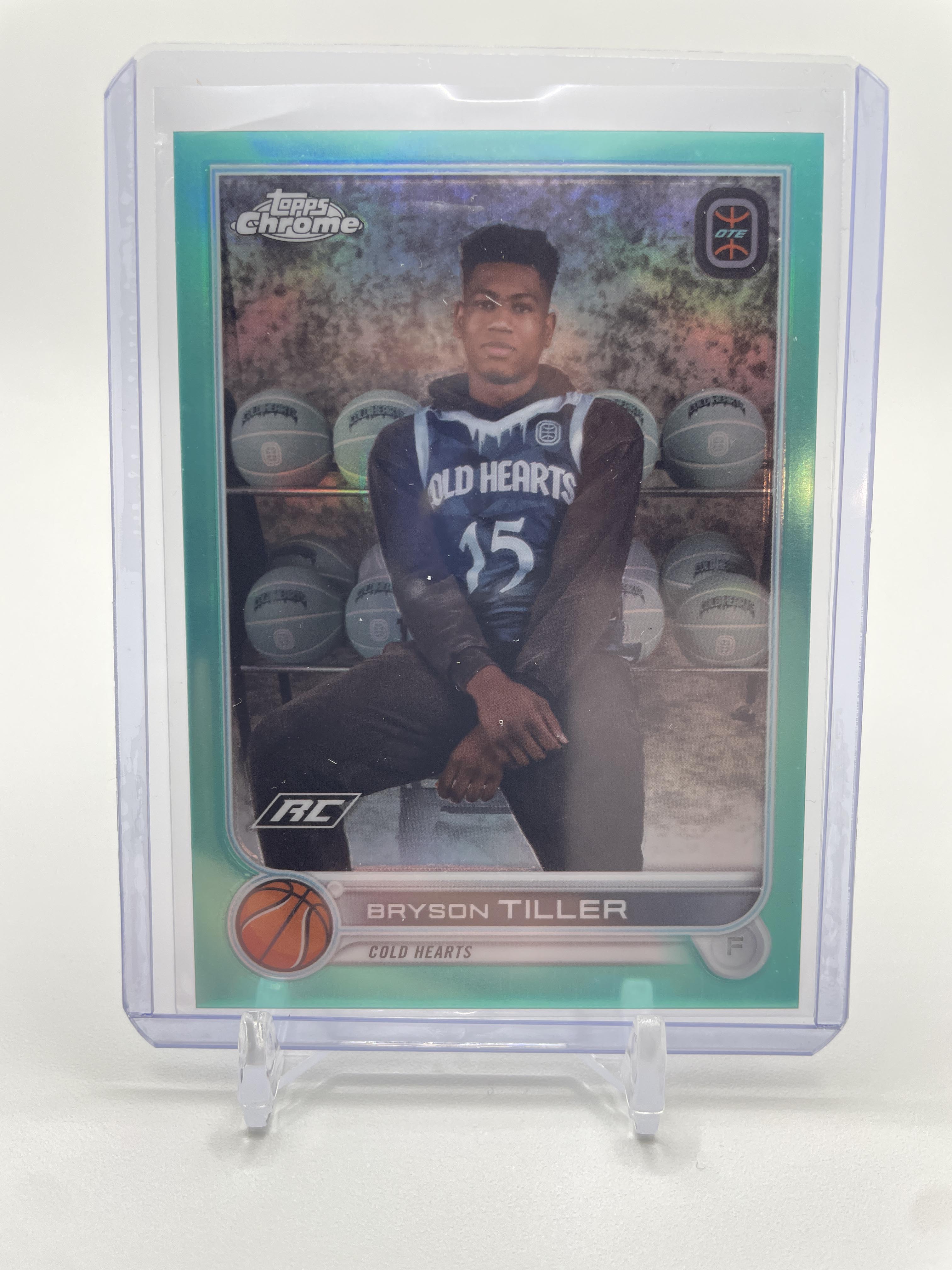 2022-23 Topps OTE Chrome Bryson Tiller Aqua Refractor Rookie /199 #81