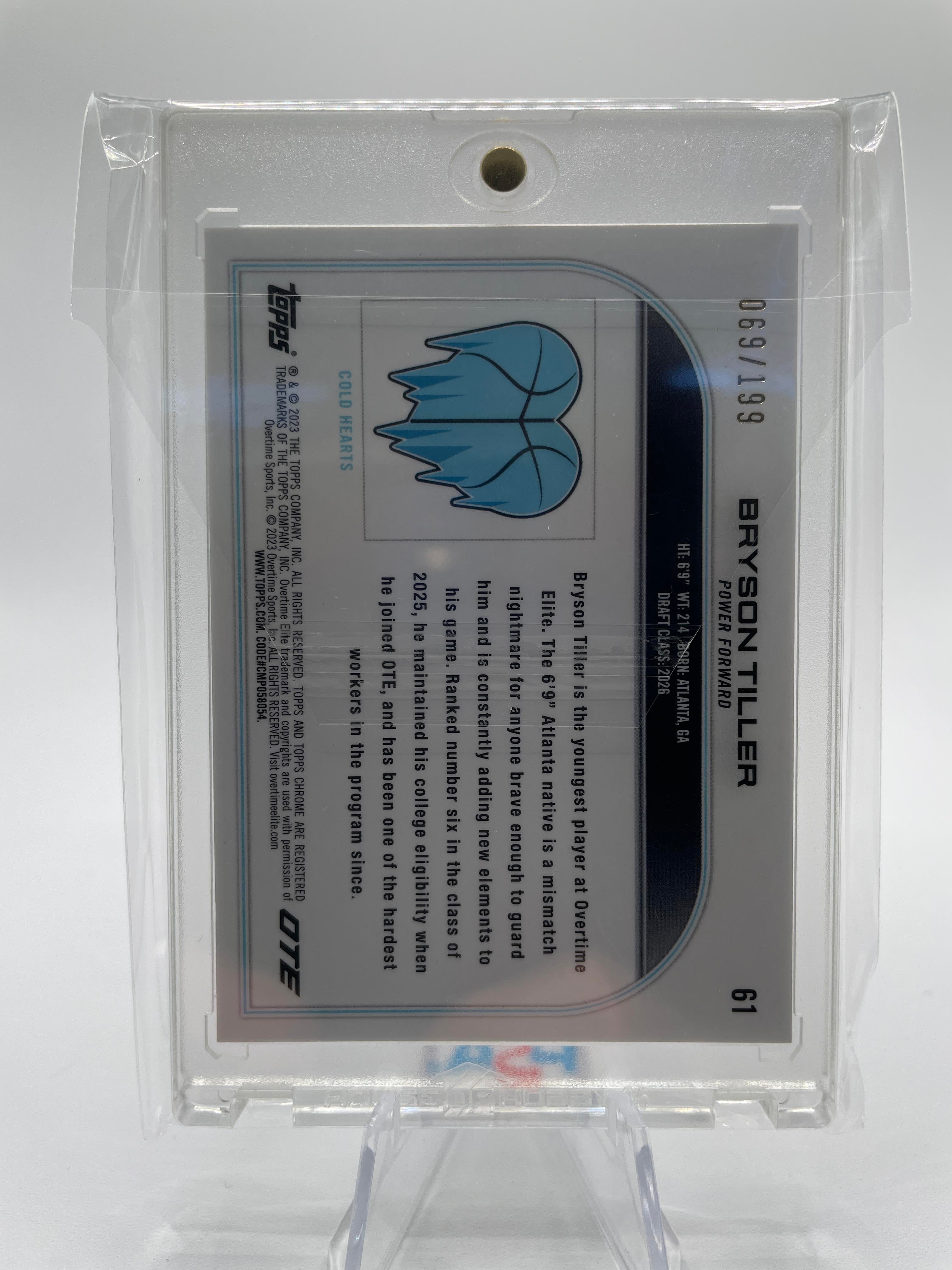 2022-23 Topps OTE Chrome Bryson Tiller Aqua Refractor Rookie /199