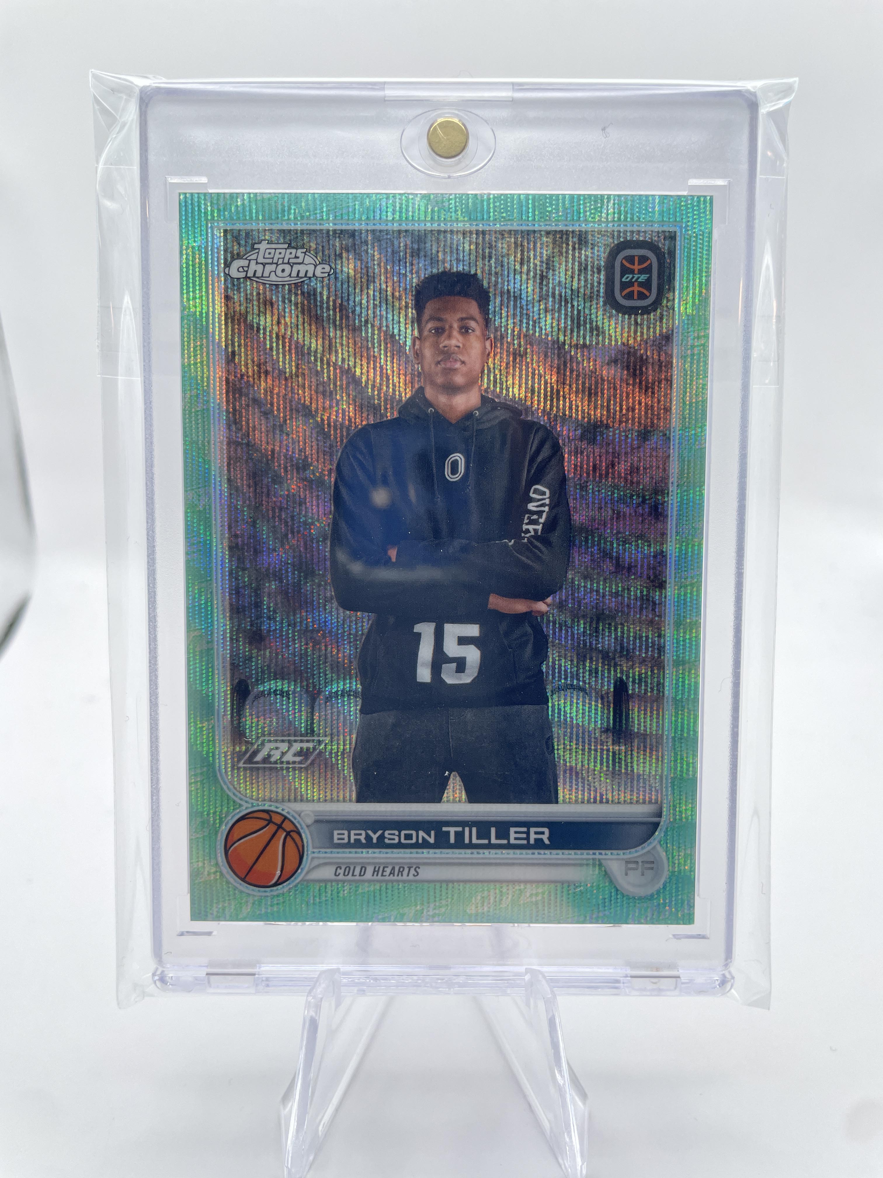 2022-23 Topps OTE Chrome Bryson Tiller Aqua Refractor Rookie /199