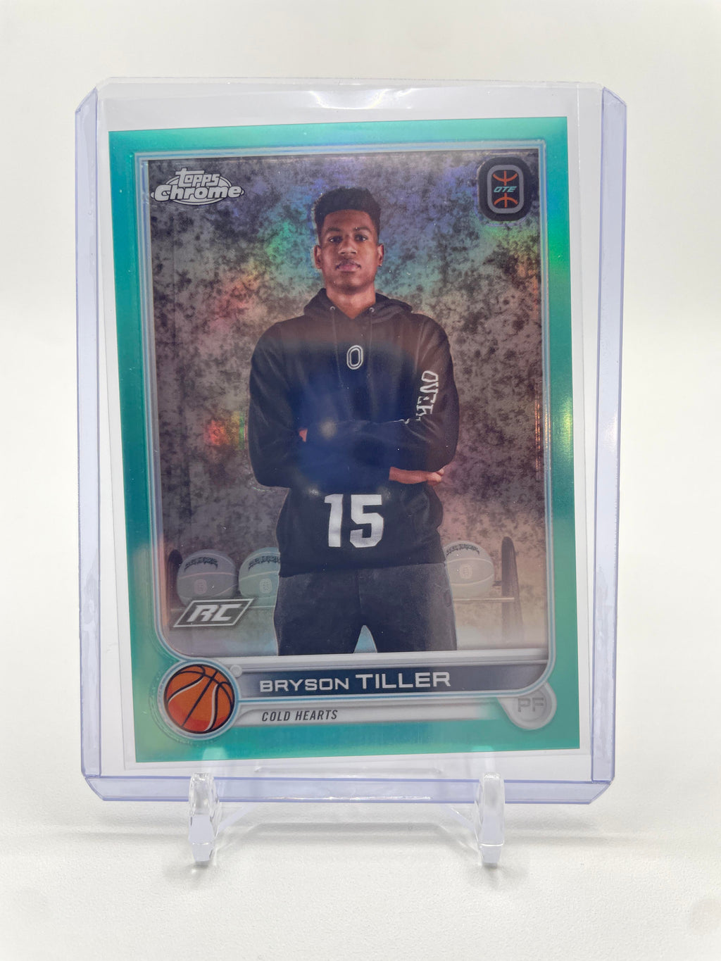 2022-23 Topps OTE Chrome Bryson Tiller Aqua Refractor Rookie /199