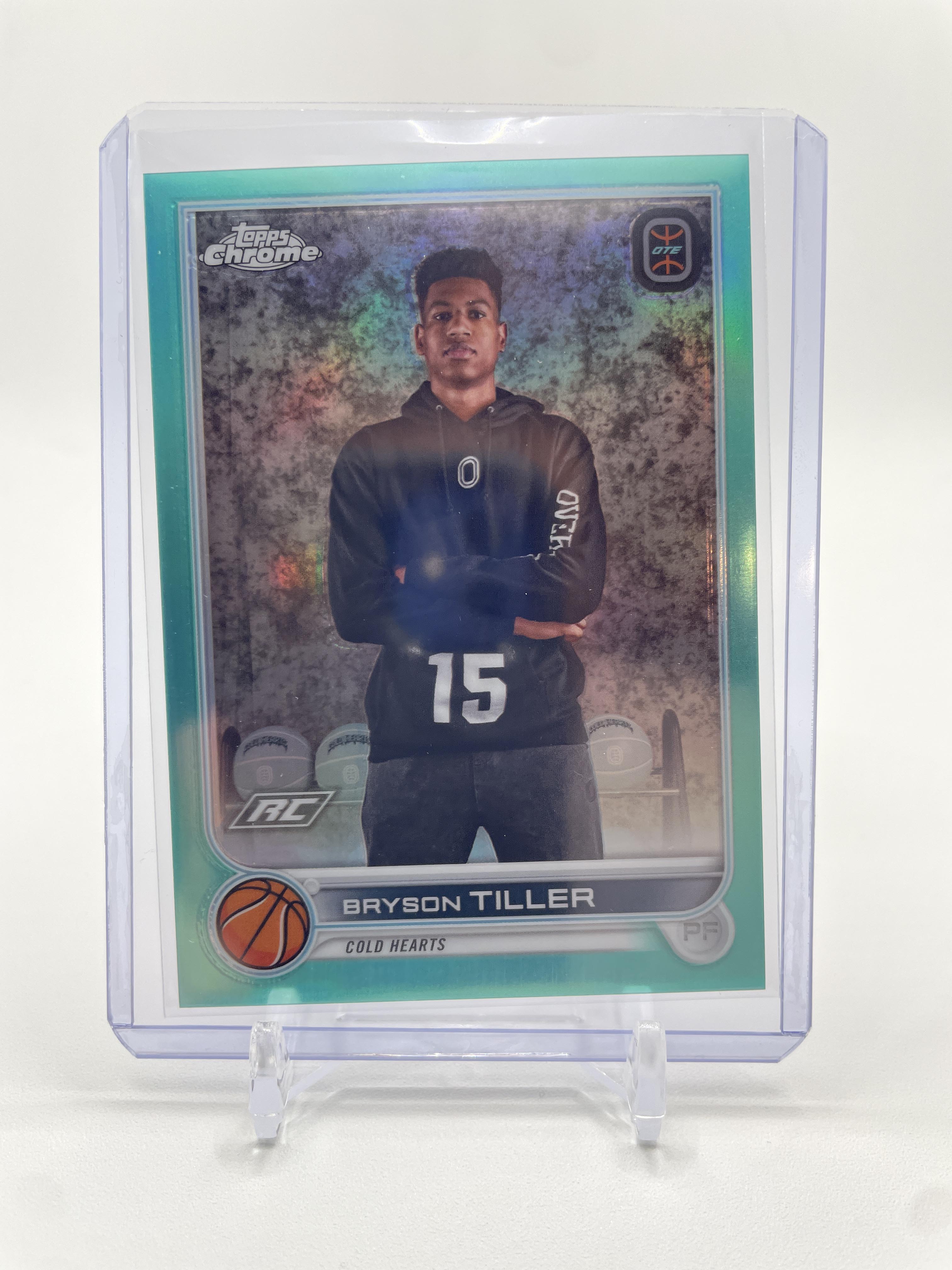 2022-23 Topps OTE Chrome Bryson Tiller Aqua Refractor Rookie /199
