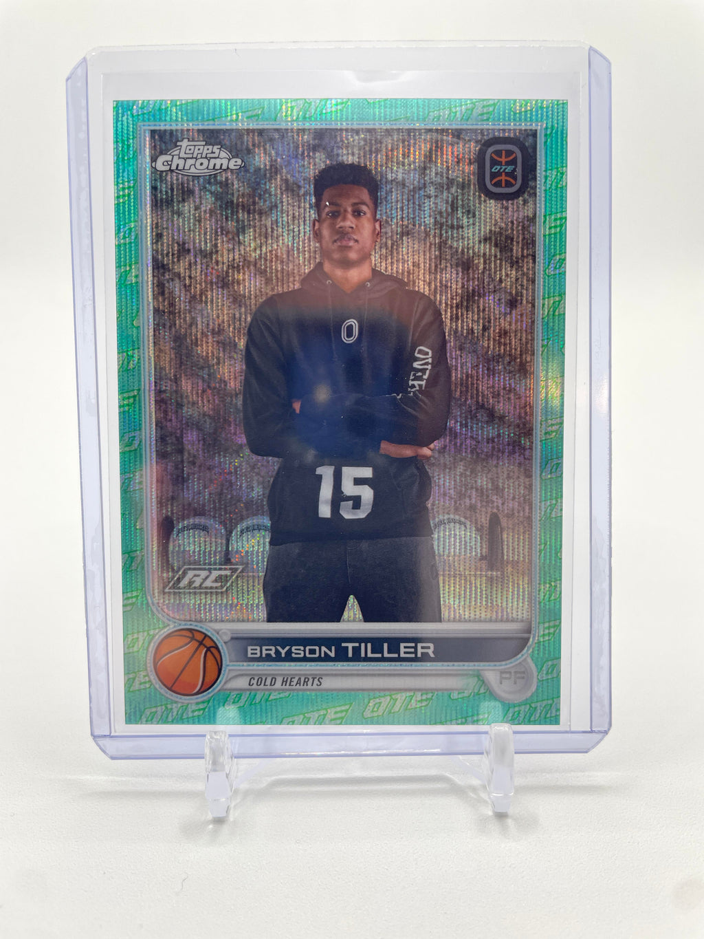 2022-23 Topps OTE Chrome Bryson Tiller Aqua Refractor Rookie /199
