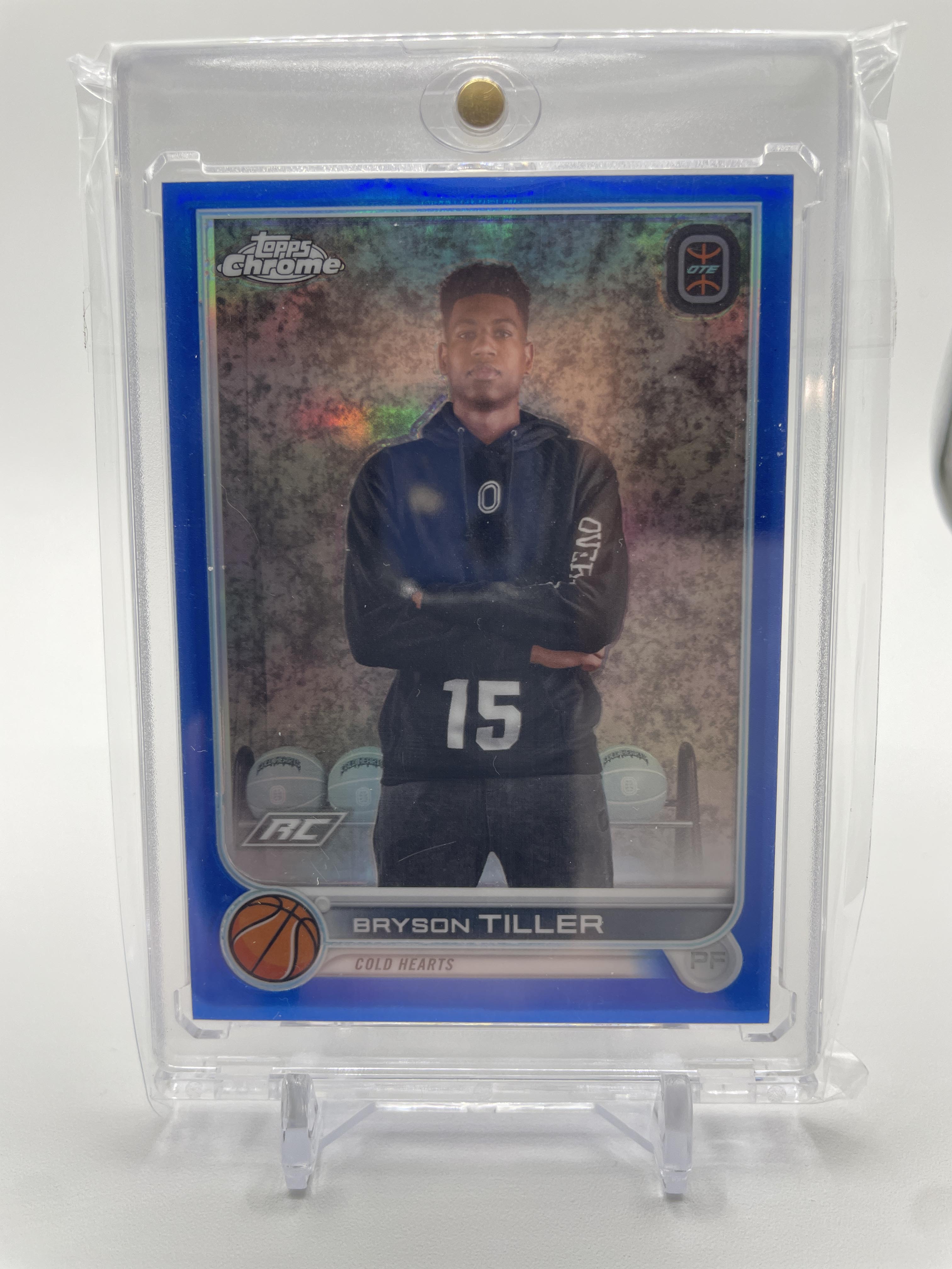 2022-23 Topps OTE Chrome Bryson Tiller Blue Refractor Rookie /99 #61