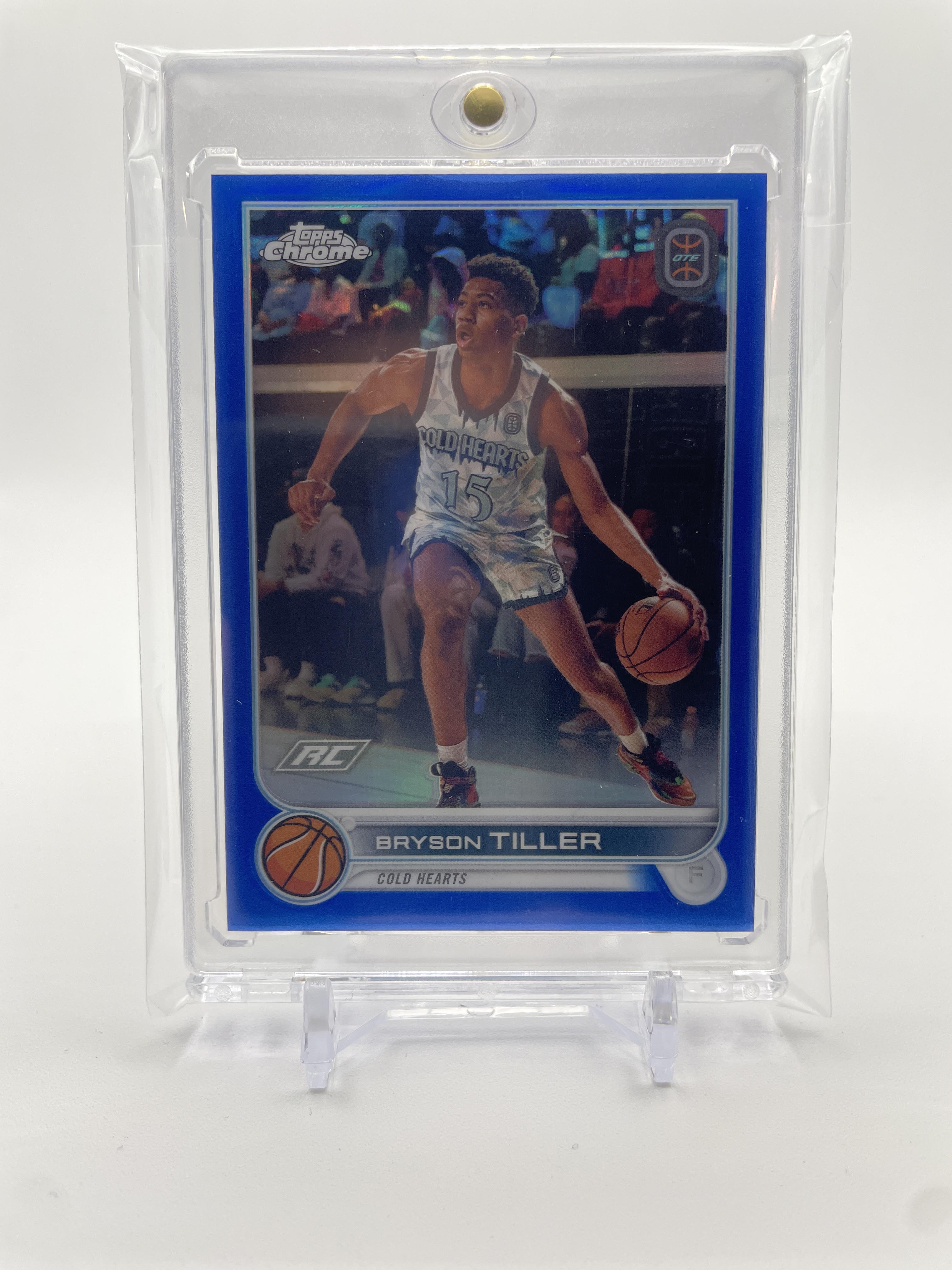 2022-23 Topps OTE Chrome Bryson Tiller Blue Refractor Rookie /99 #67